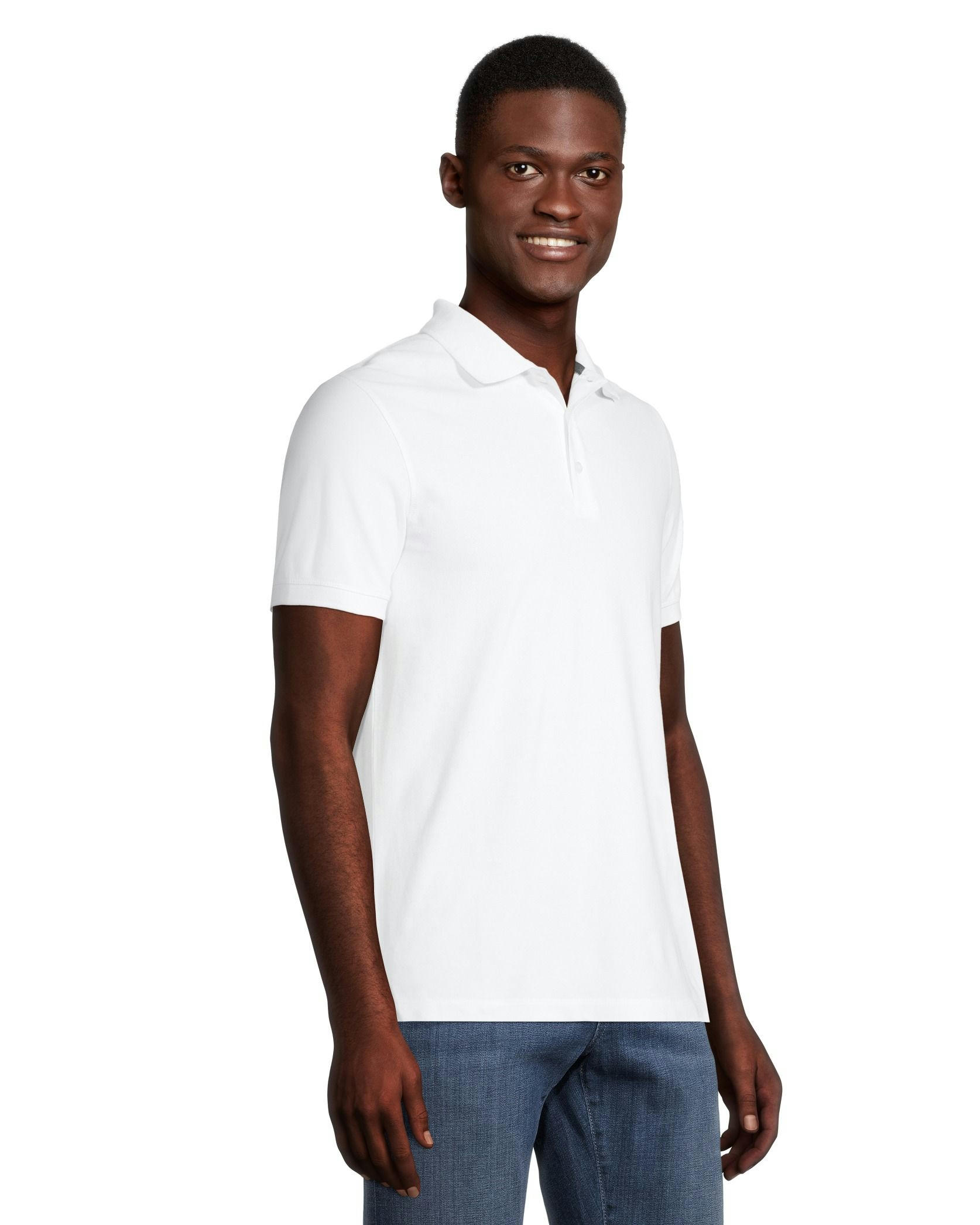 Denver Hayes Men's 50 Wash Modern Fit Stretch Pique Polo Shirt