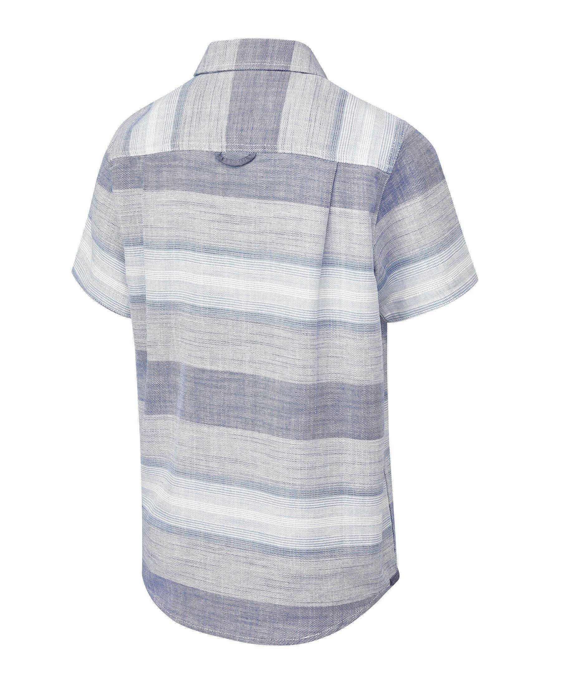 Silver Kids' Unisex Striped Pocket T Shirt