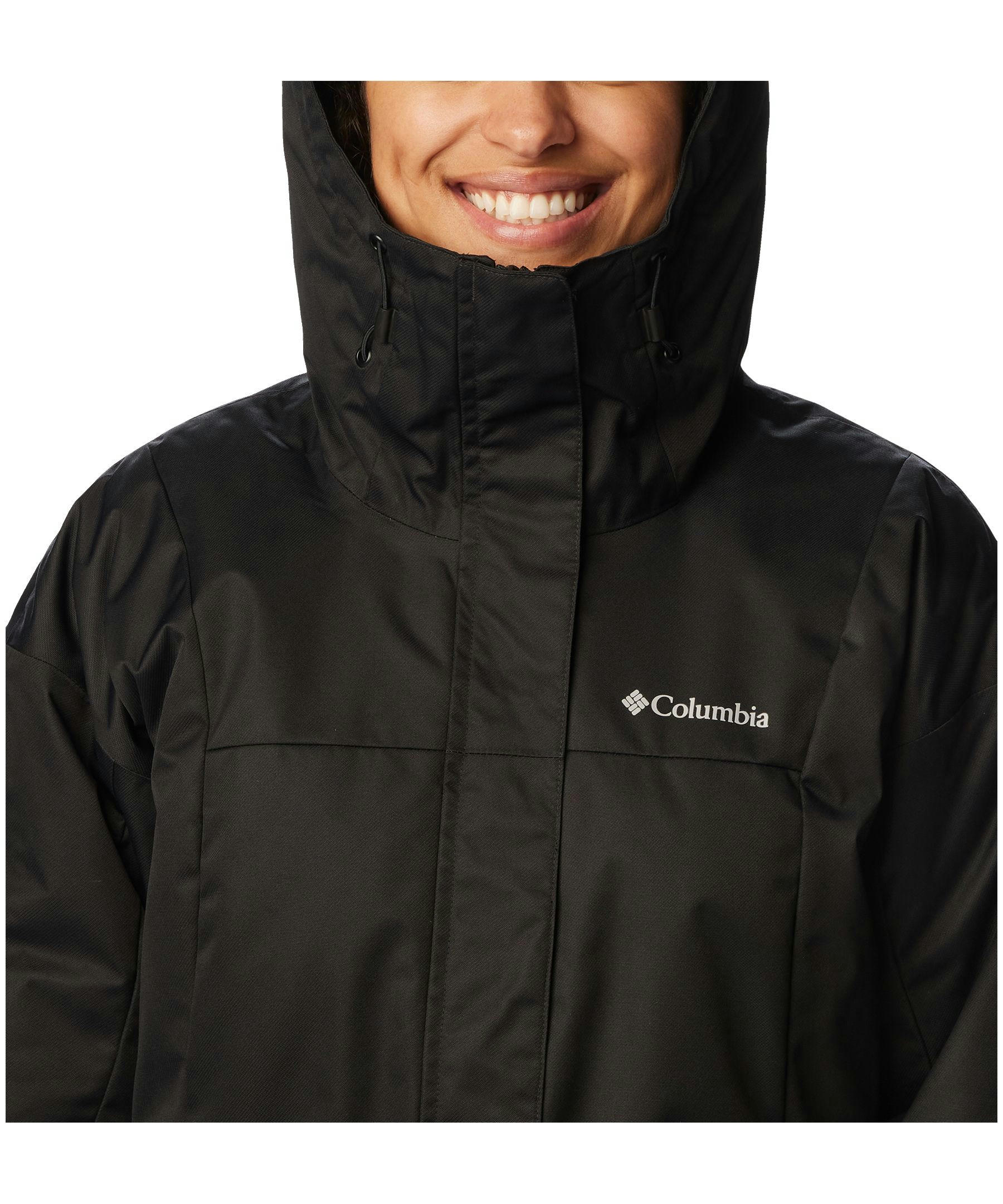 Columbia Women's Hikebound Long Omni-Heat Hooded Insulated Waterproof Rain Jacket