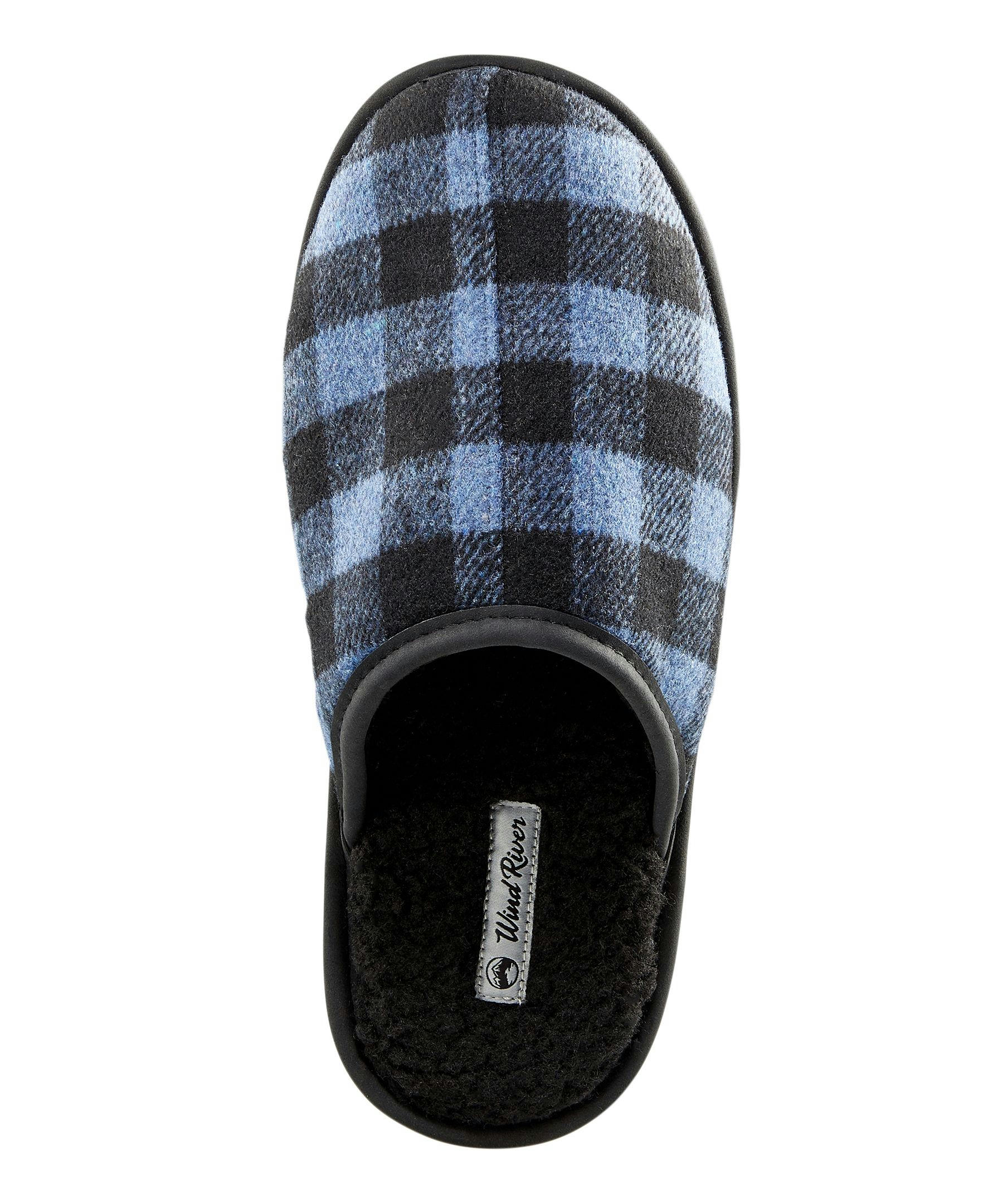 WindRiver Men's Plaid Scuff Slippers