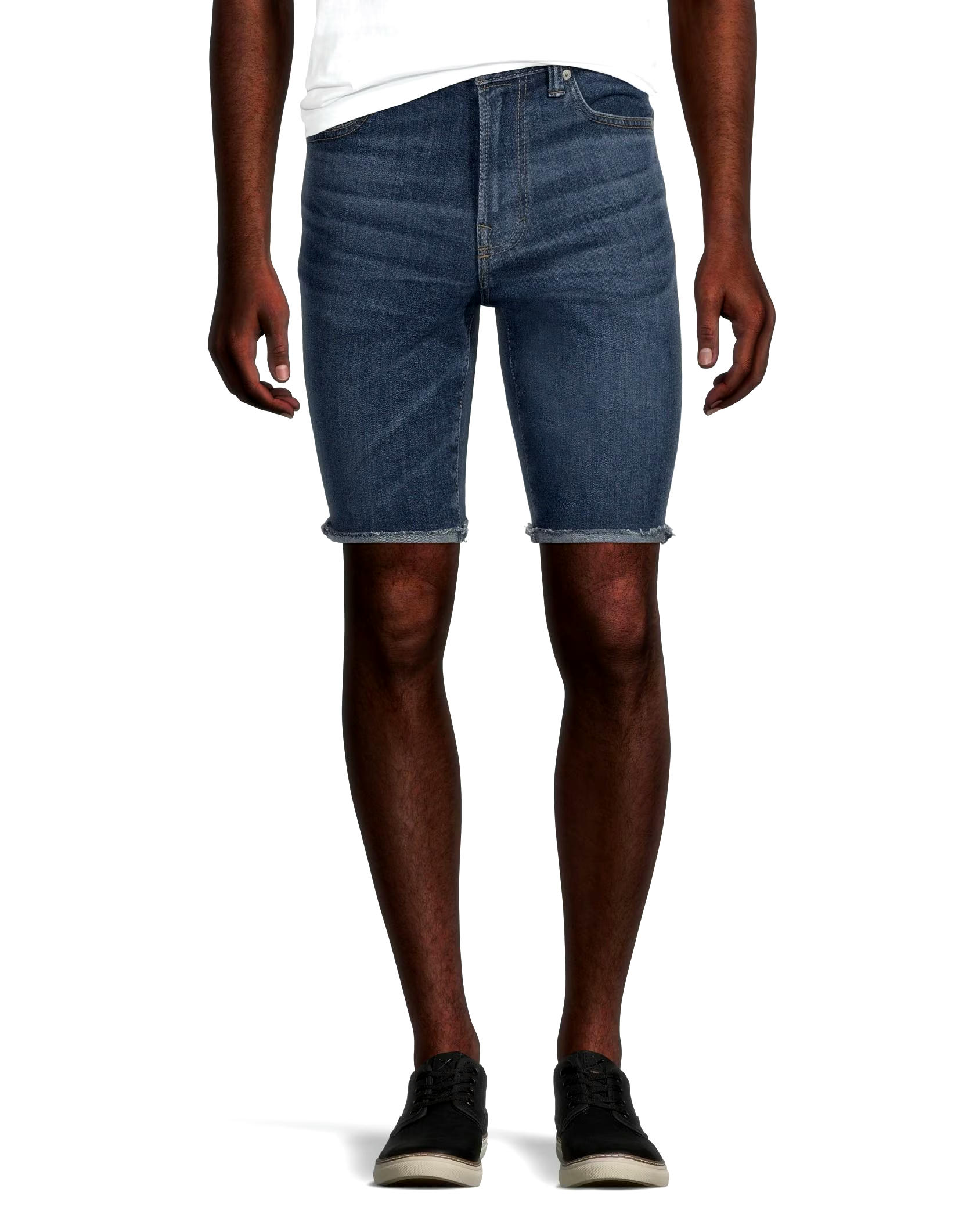 Denver Hayes Men's Mid Rise Stretch Denim Shorts - Medium Wash