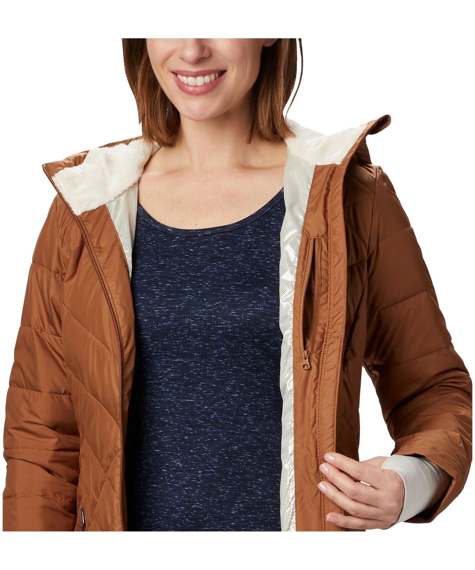 Columbia Women's Heavenly Omni-Heat Water Resistant Insulated Long Hooded Jacket