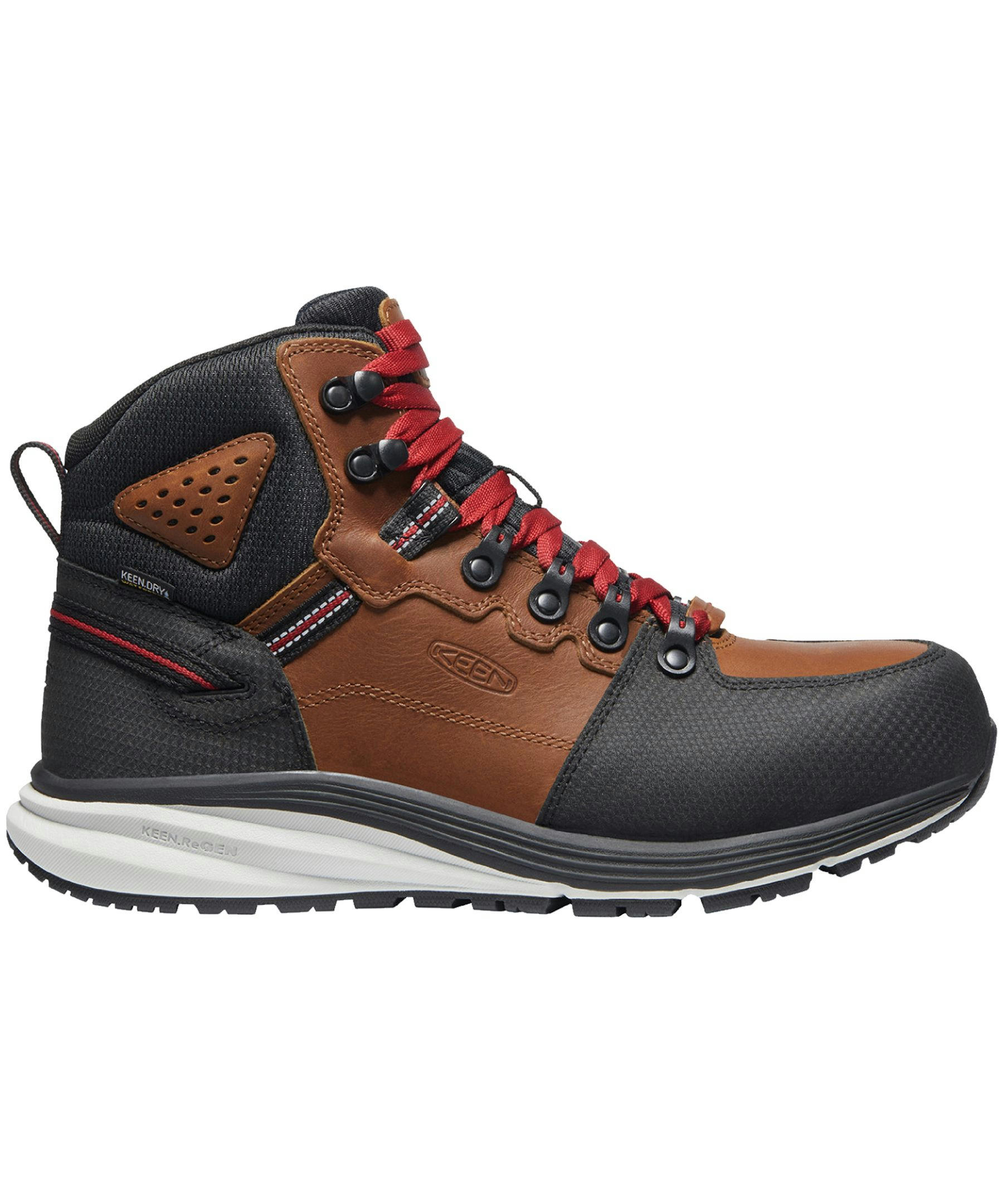 Keen Utility Men's Composite Toe Composite Plate Red Hook Waterproof Mid Safety Boots - Tobacco