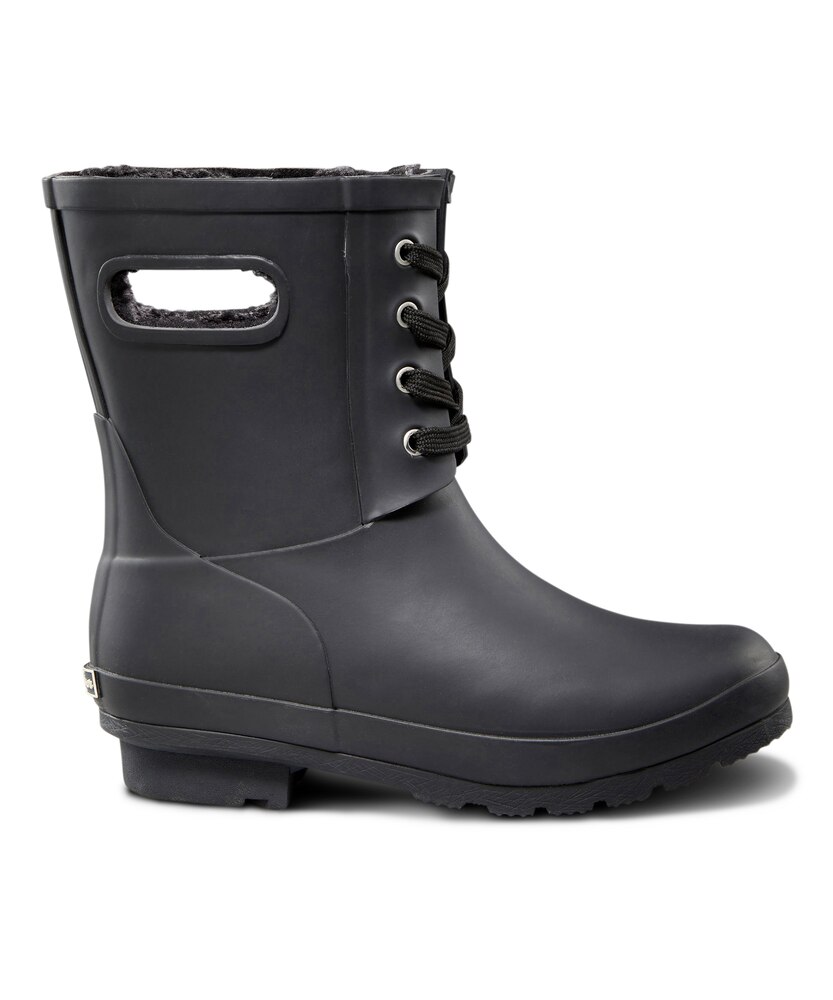 WindRiver Women's Monsoon Fur Lined Rain Boots - Black