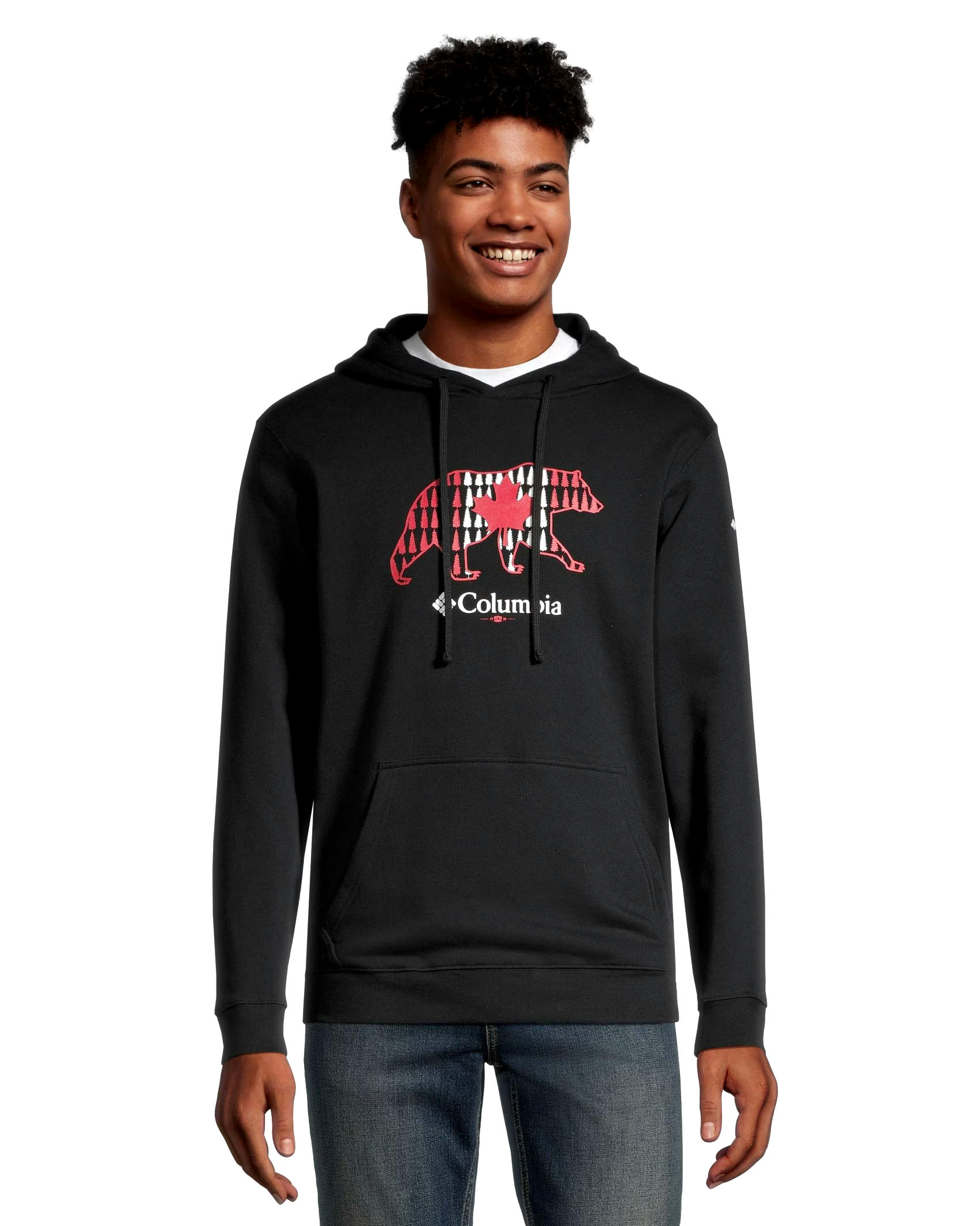 Columbia Men's Trek Canada Trees Graphic Kangaroo Pocket Pullover Hoodie