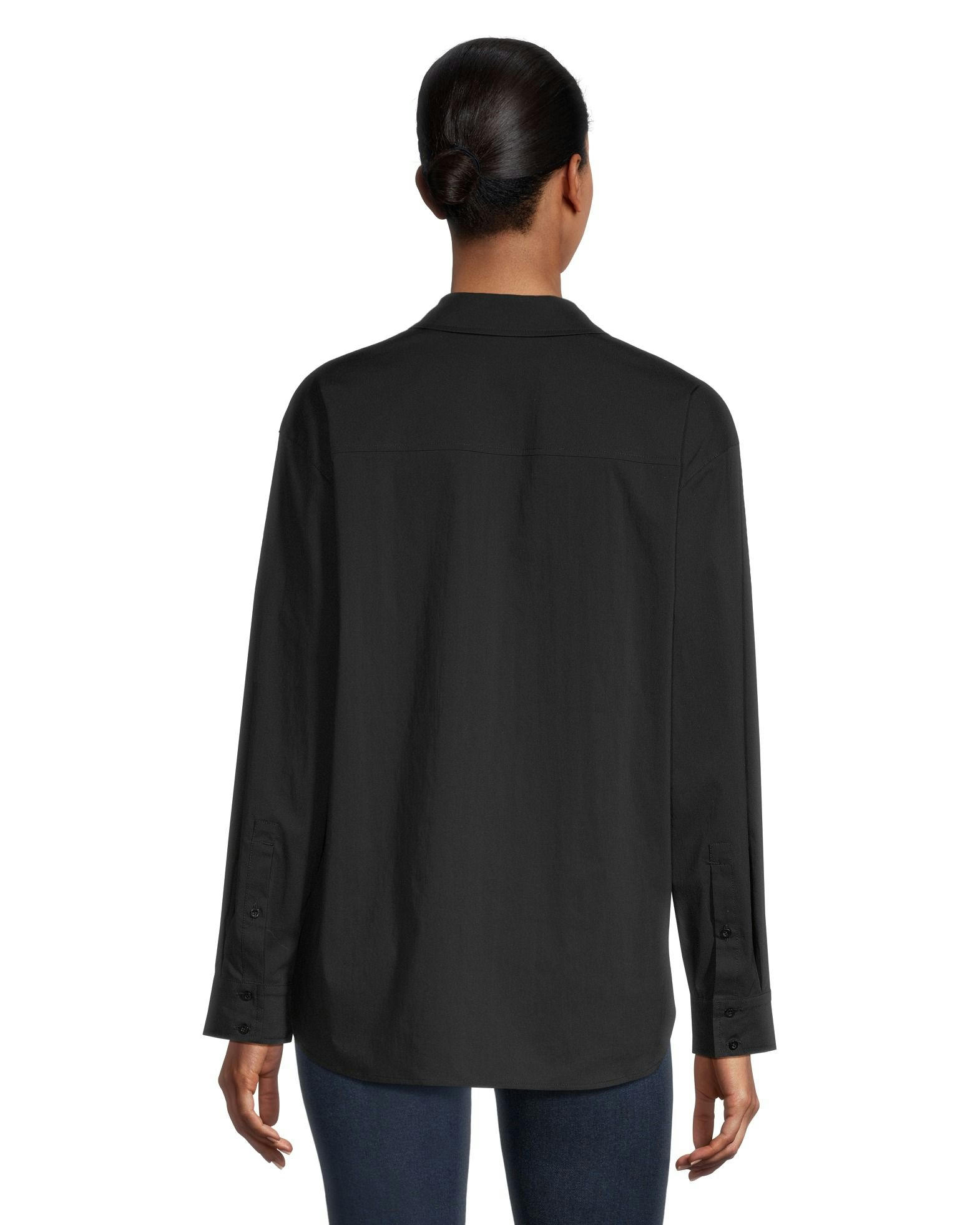 Denver Hayes Women's Oversized Button-Up Long Sleeve Shirt