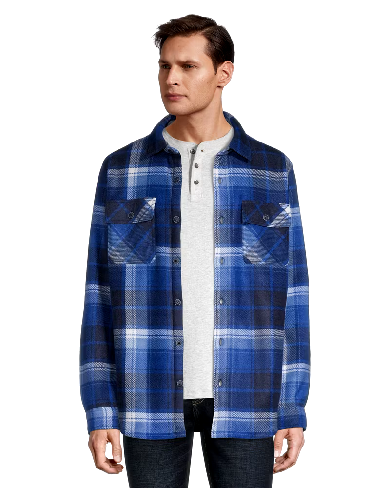 Boston Traders Men's Bonded Polar Plaid Shacket