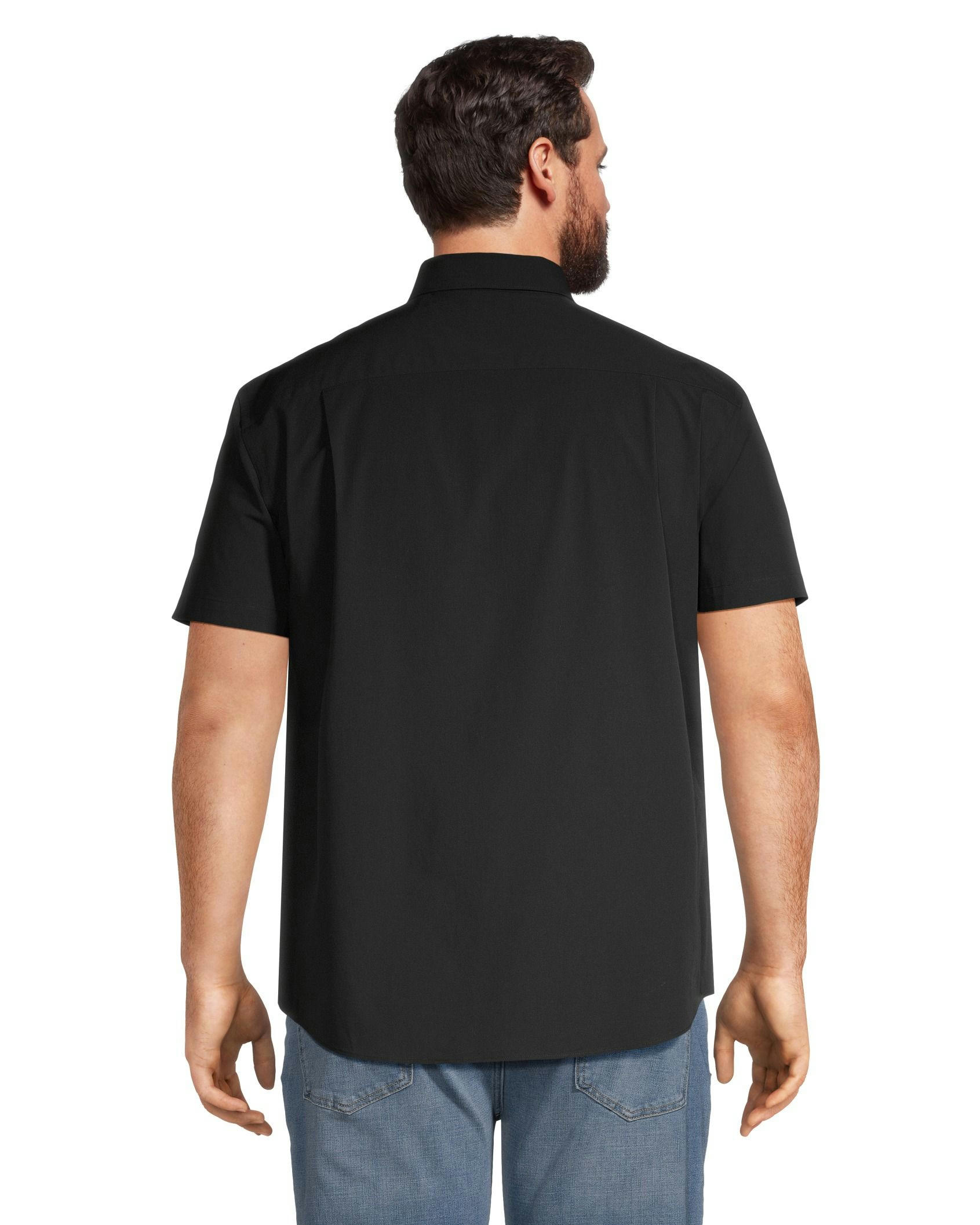 Denver Hayes Men's Poplin Casual Short Sleeve Modern Fit Shirt