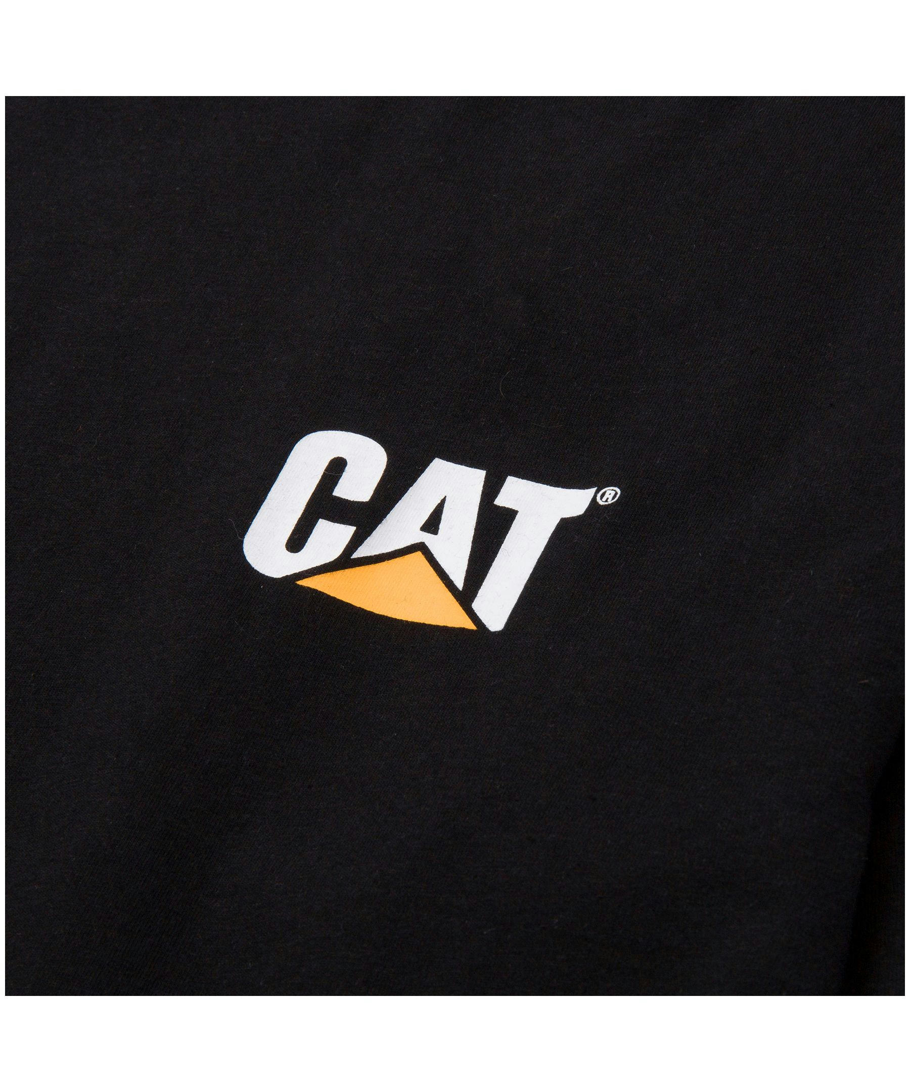 CAT Trademark Banner Long Sleeve Cotton T Shirt