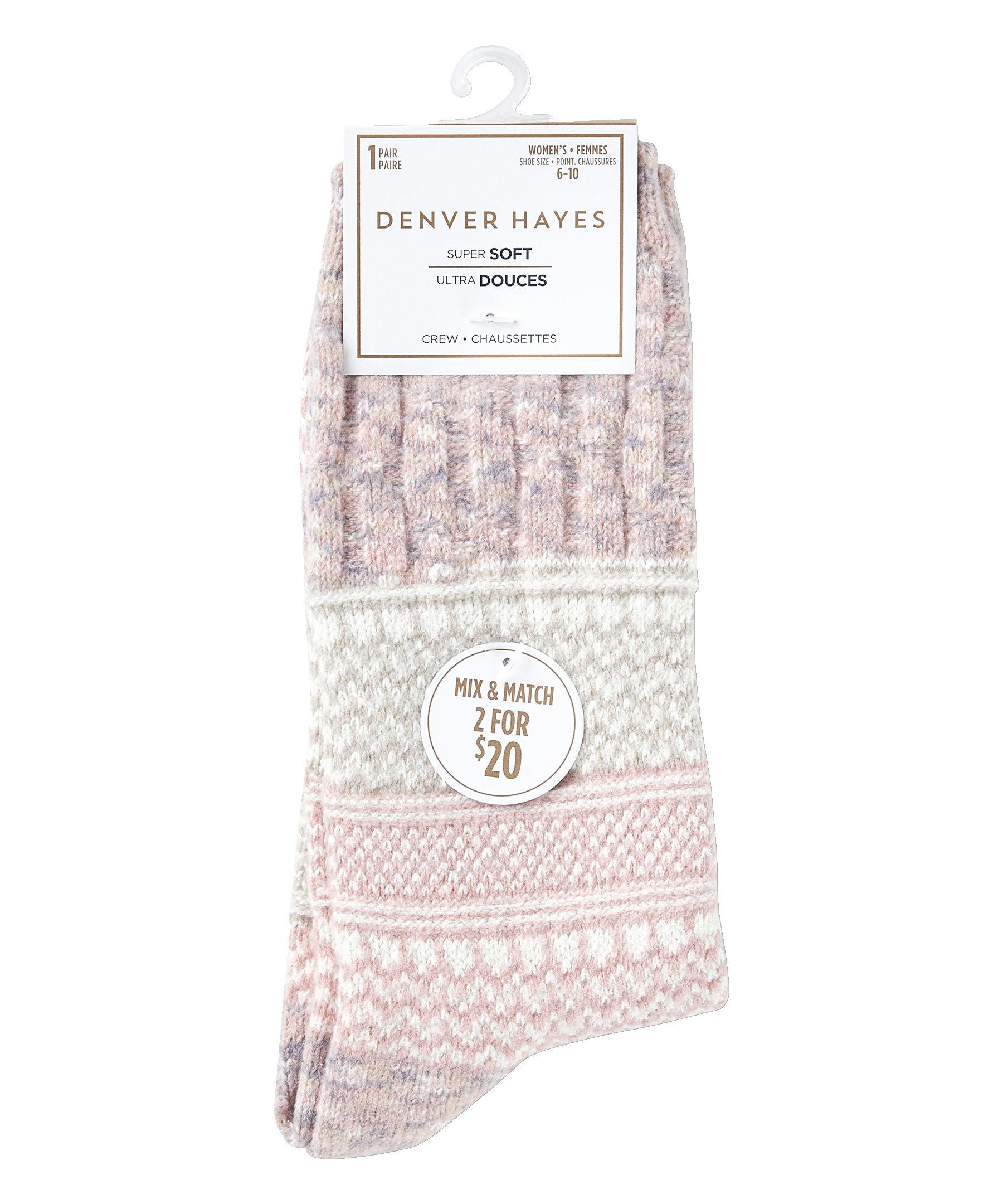 Denver Hayes Women's Super Soft Crew Socks