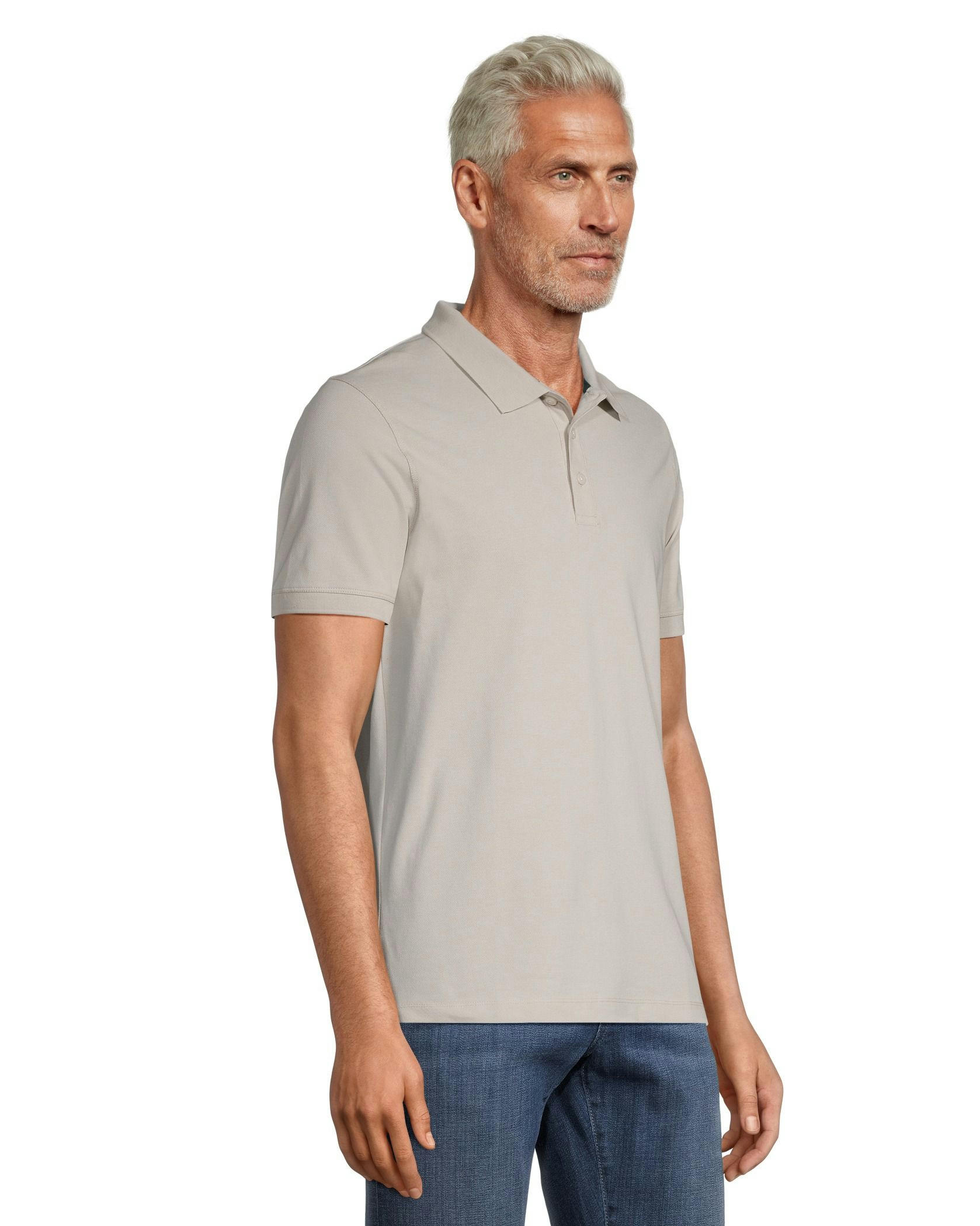 Denver Hayes Men's 50 Wash Stretch Short Sleeve Modern Fit Pique Polo Shirt