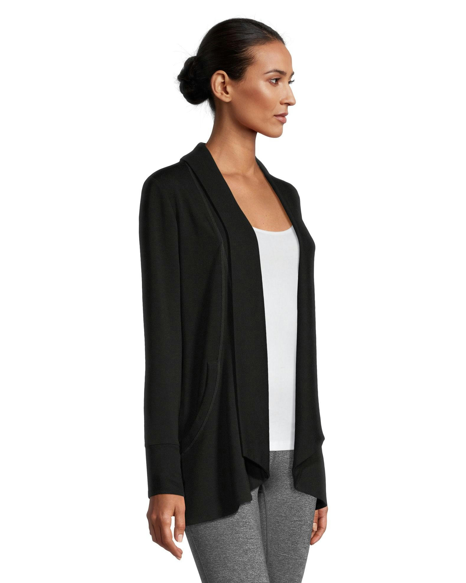 Shambhala Women's Semi-Fitted French Terry Open Cardigan