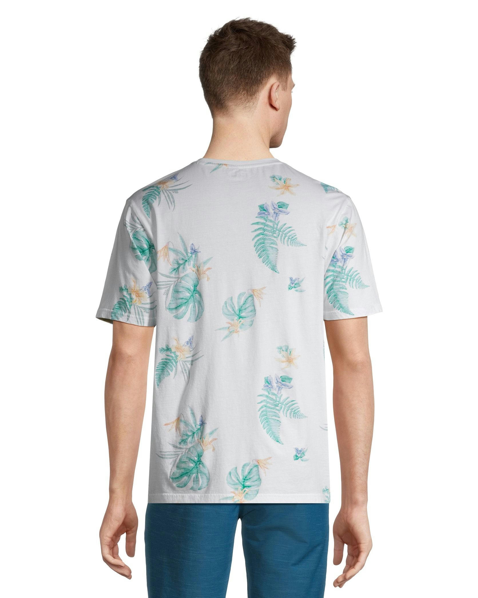 FarWest Men's Reverse Print Short Sleeve T Shirt