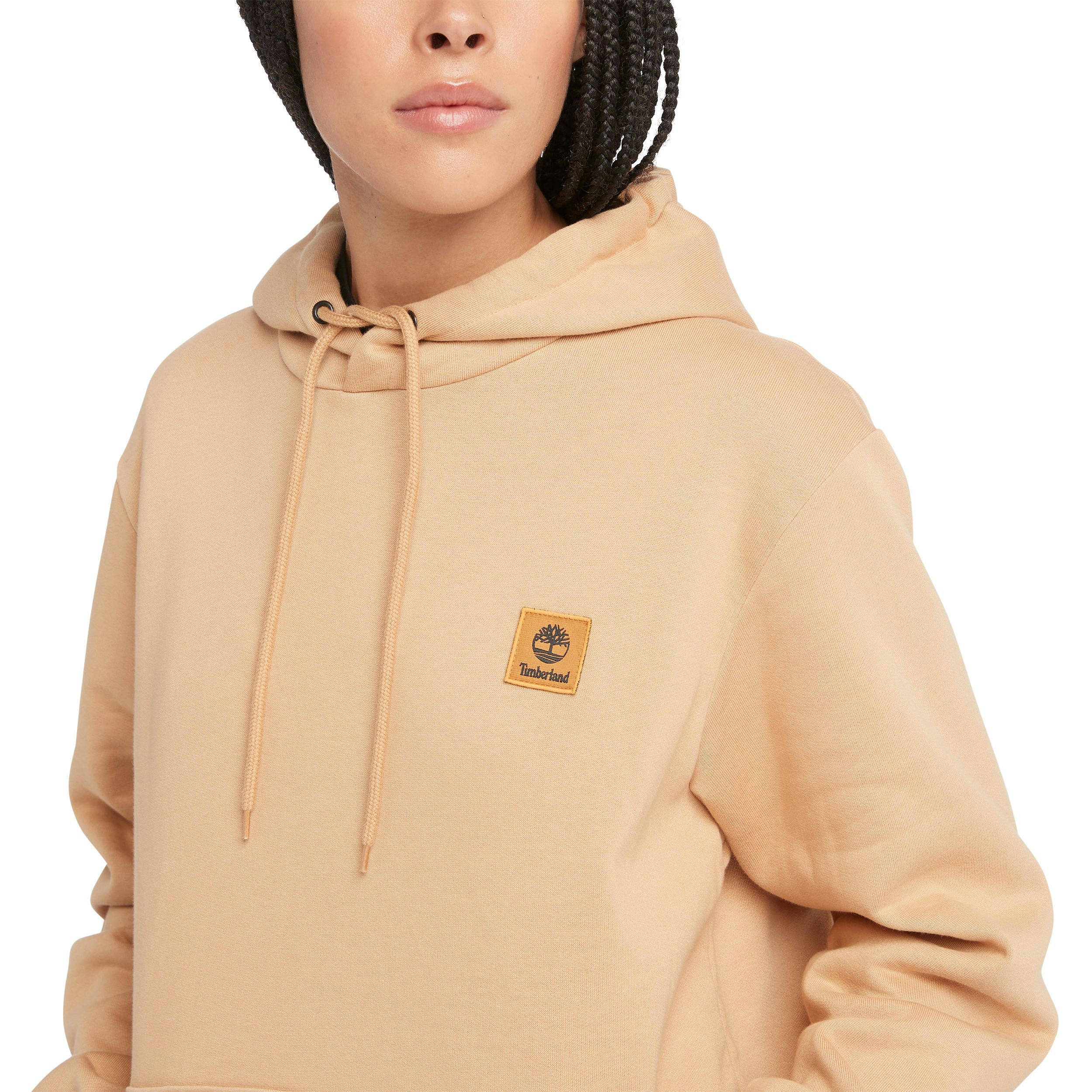 Timberland Men's Fleece Woven Badge Hoodie