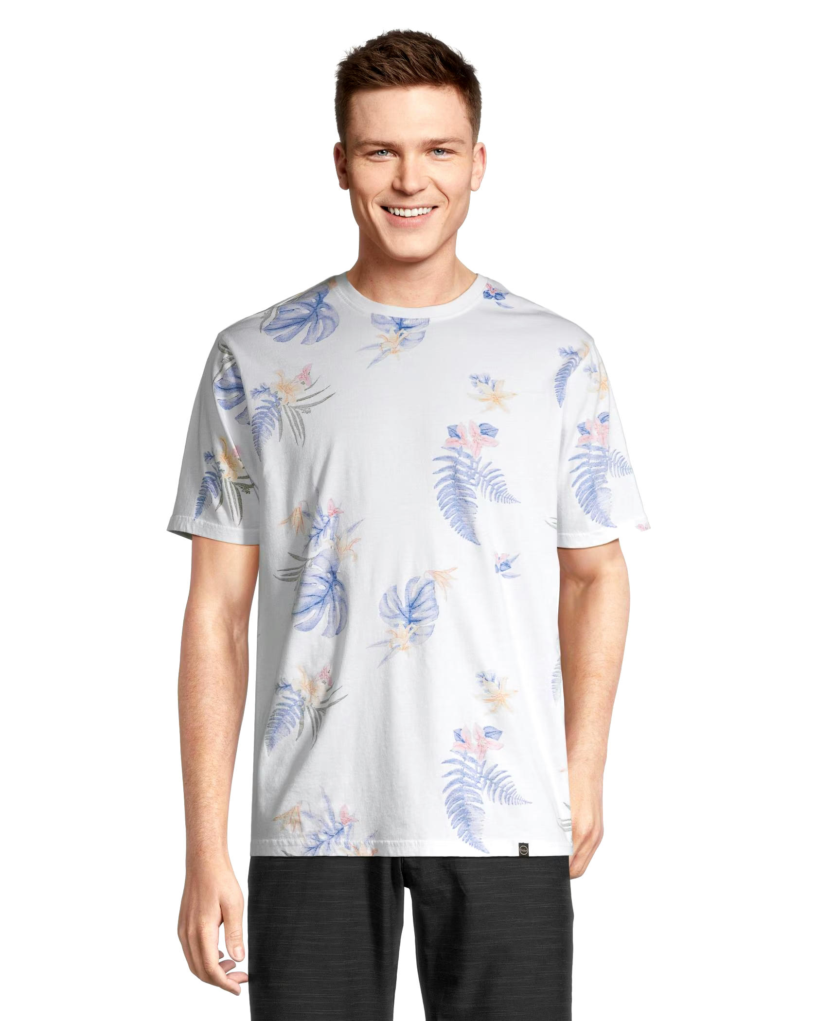 FarWest Men's Reverse Print Short Sleeve T Shirt