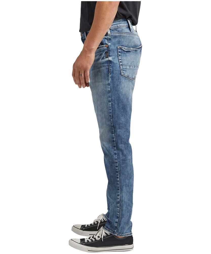 Silver Men's Risto High Rise Athletic Fit Skinny Jeans