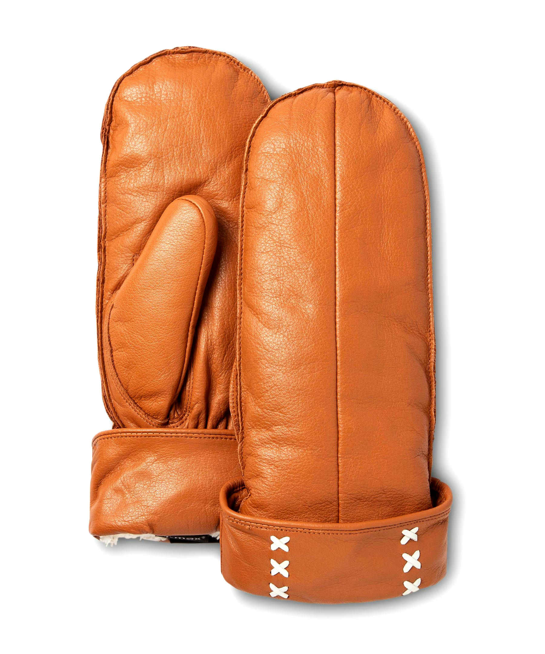 WindRiver Women's Anouk T-Max Leather Mittens - Cognac