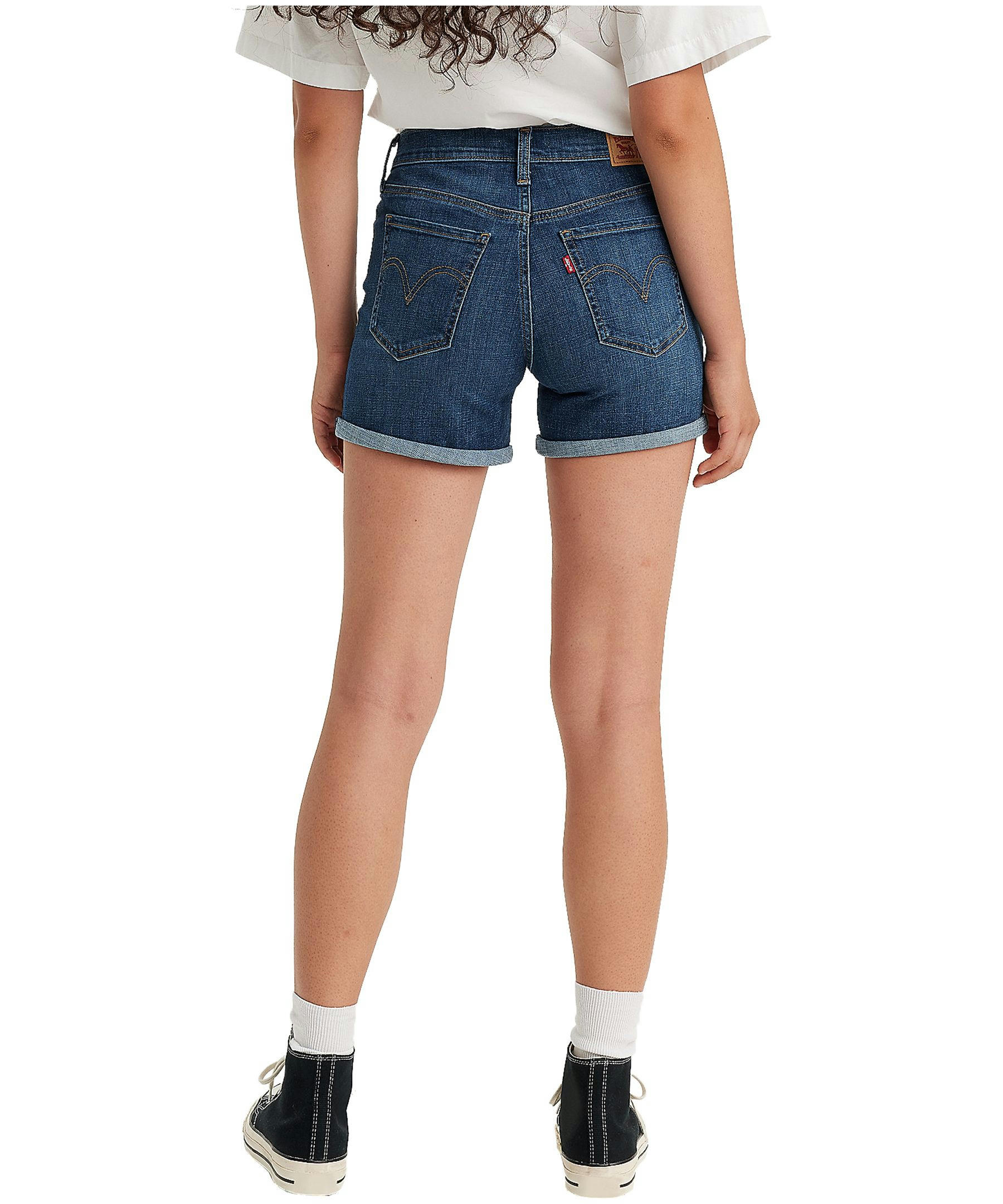 Levi's Women's Mid Rise Slim Fit Mid Length Jean Shorts