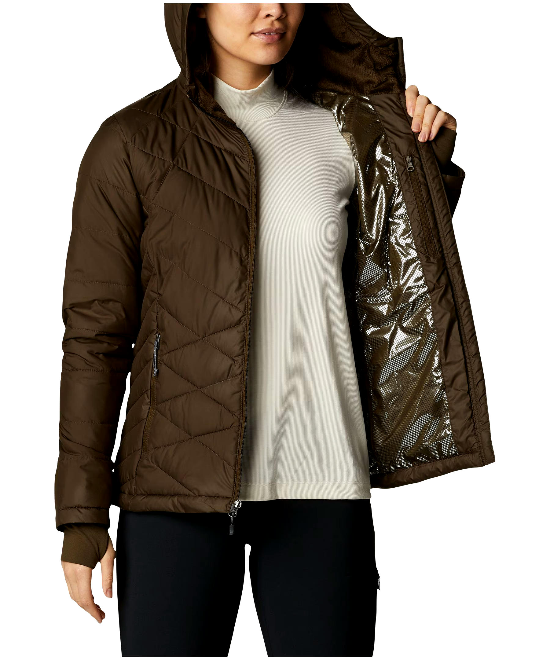 Columbia Women's Heavenly Omni-Heat Water Resistant Insulated Hooded Jacket