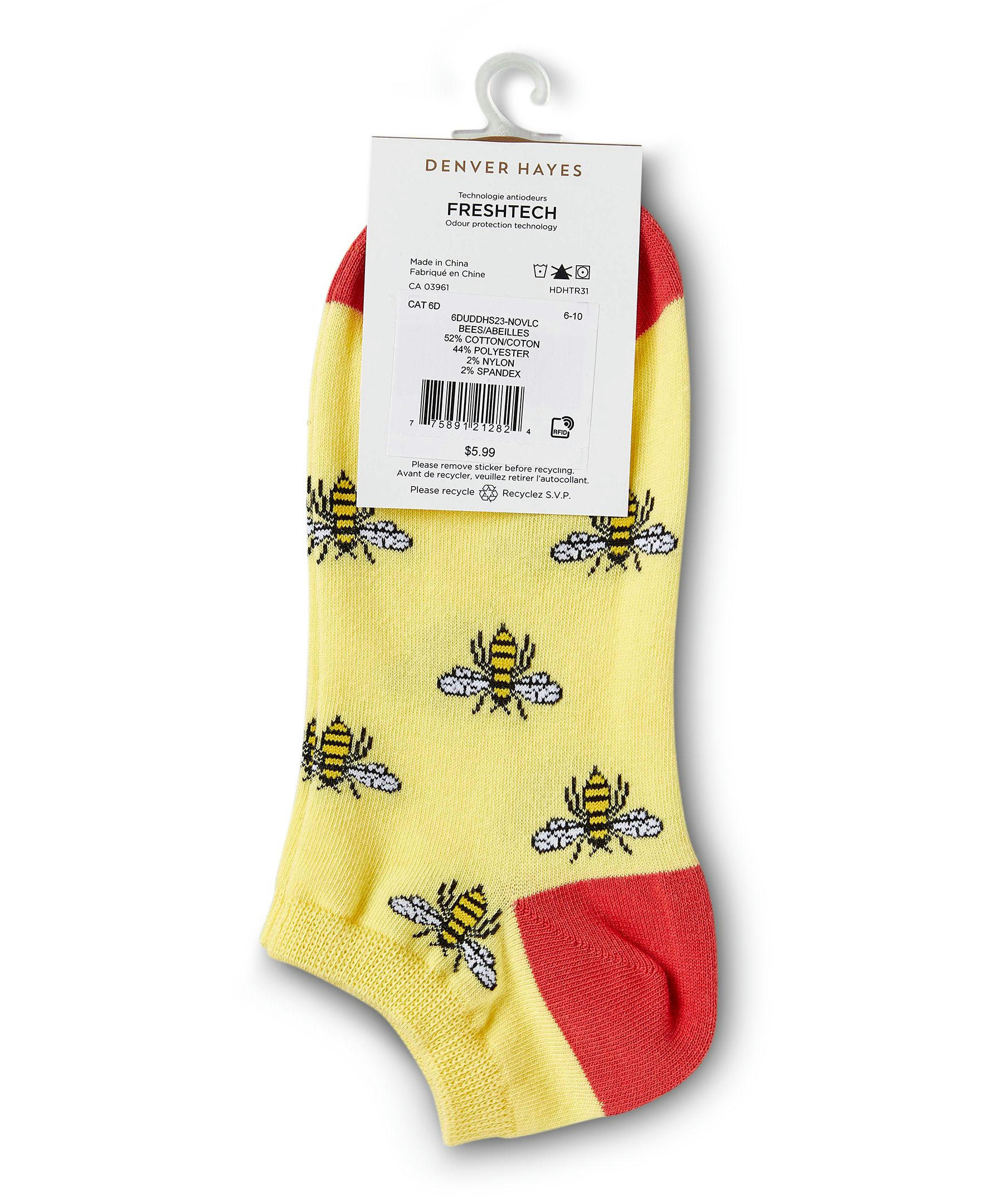 Women's Low Cut Patterned Cotton-Blend Socks