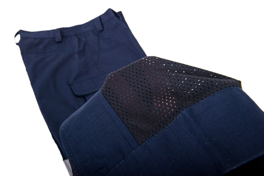 Coolworks Men's Ventilated Poly Cotton Work Pants with Reflective Tape - Navy