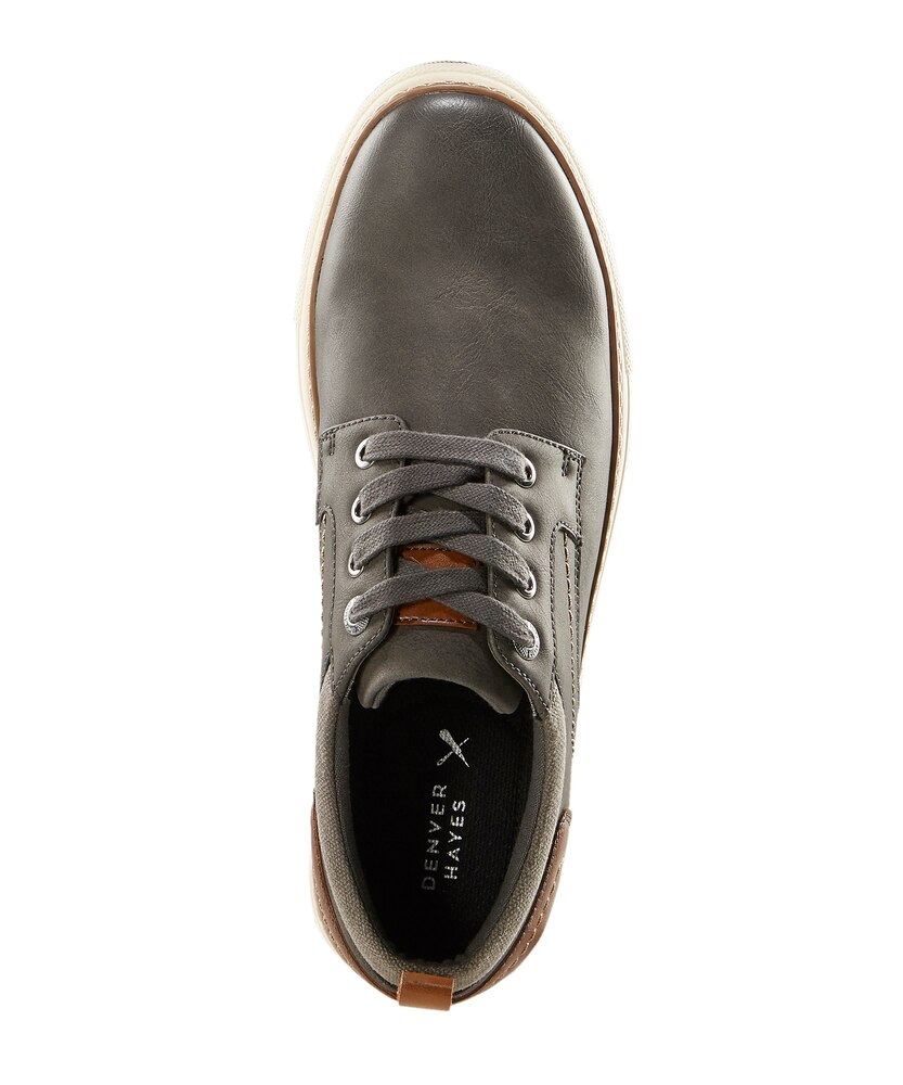 Denver Hayes Men's Dublin Two-Tone Faux Leather Lace Up Style Shoes - Grey