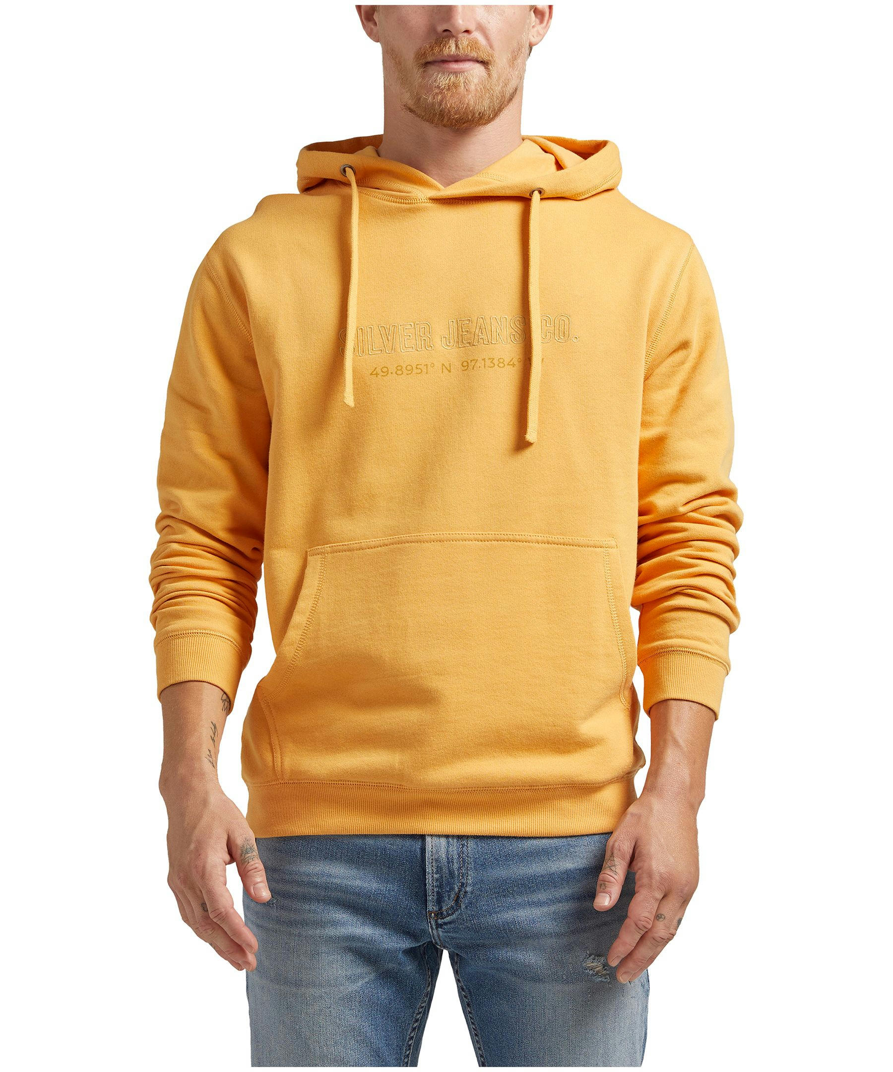 Silver Unisex Logo French Terry Hoodie Sweatershirt