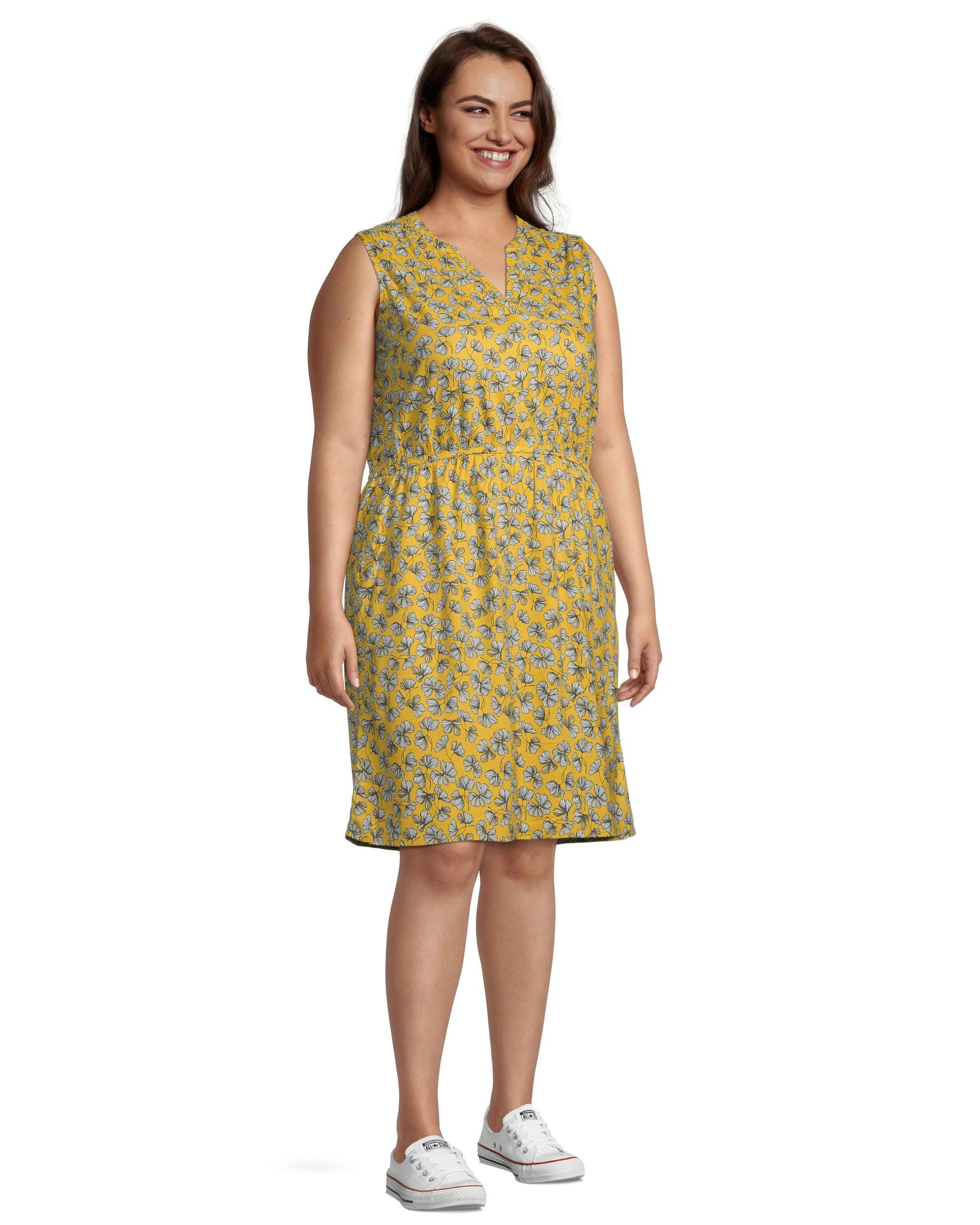 Women's Print Sleeveless V-Neck Dress