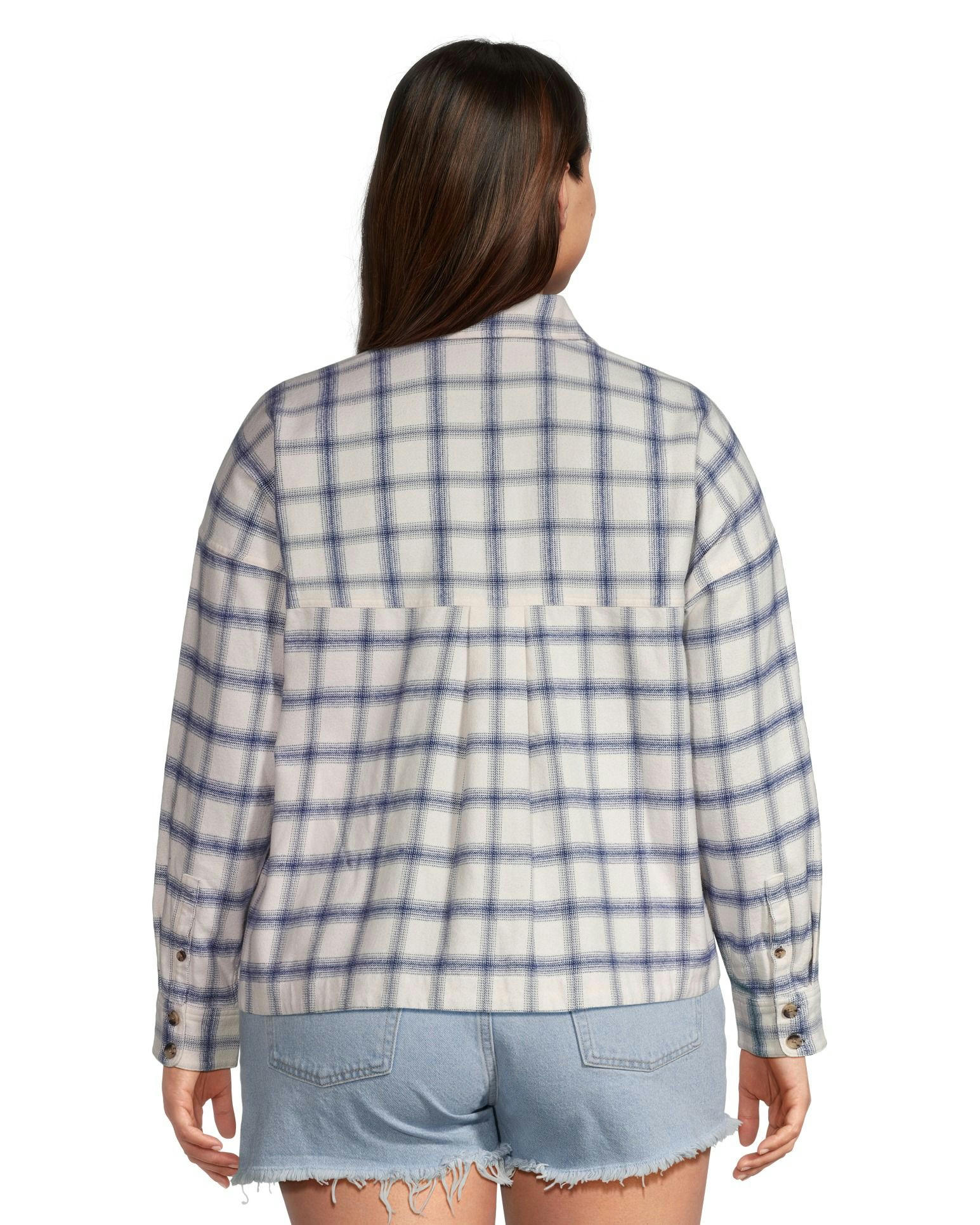 FarWest Women's Cropped Flannel Shirt