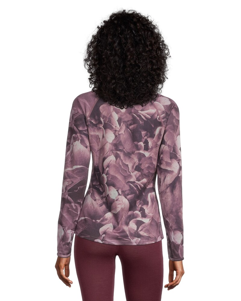 WindRiver Women's T-Max Heat Grid Crew Neck Long Sleeve Fleece Top - Black