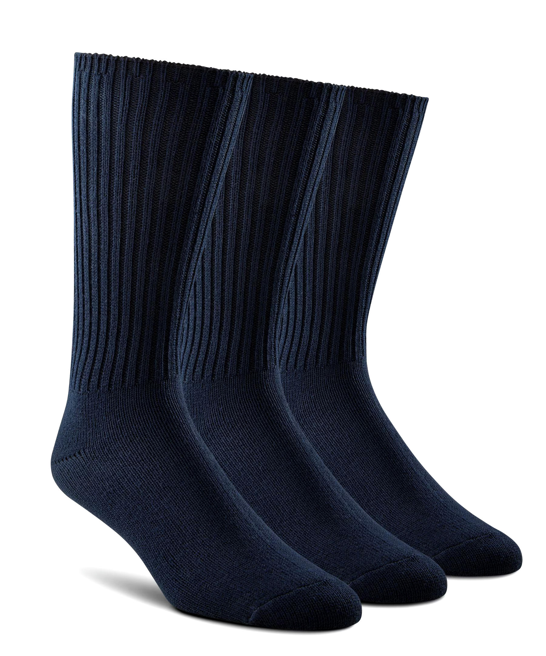 Denver Hayes Men's 3 Pack FreshTech Casual Rib Crew Socks