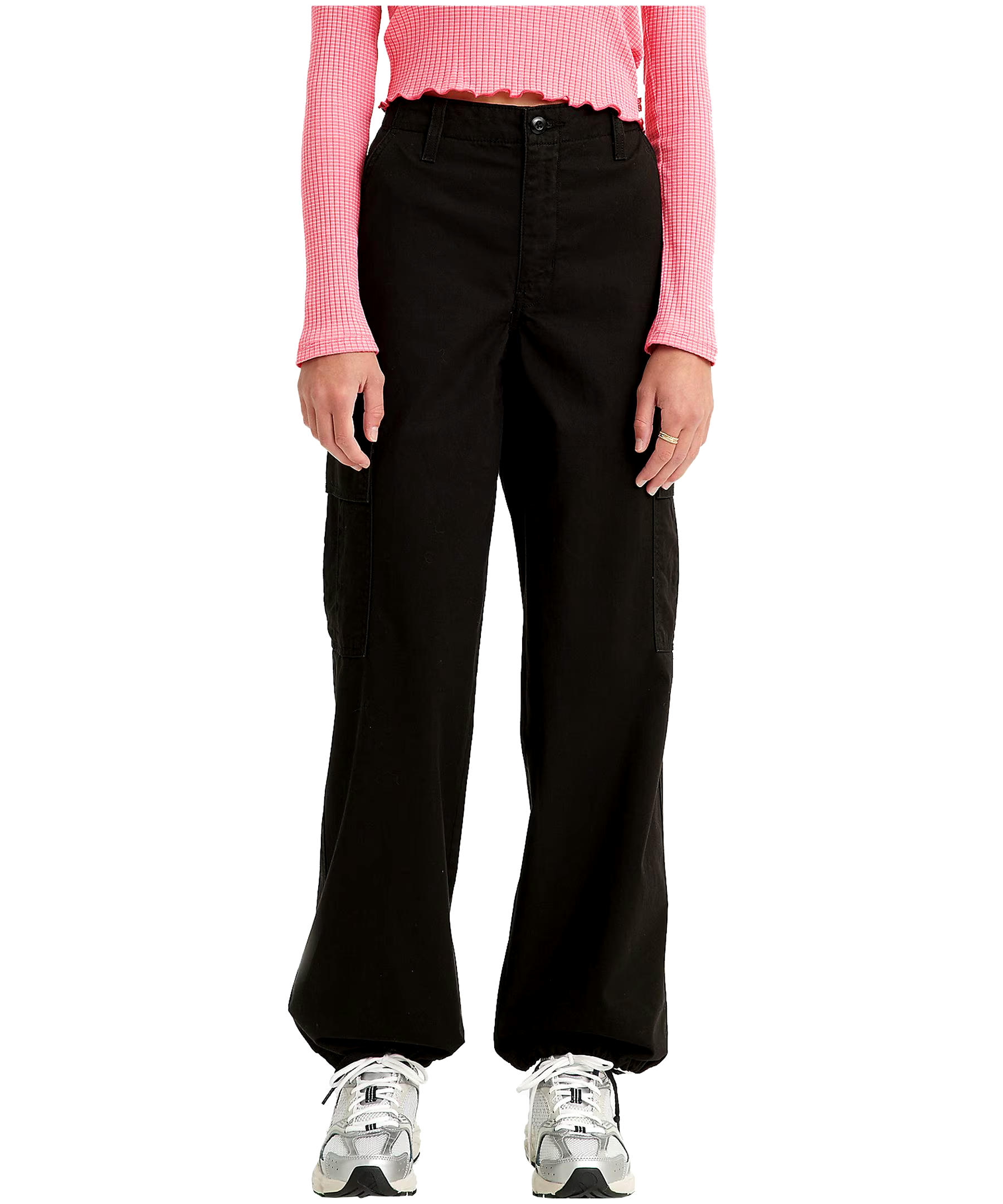 Levi's Women's '94 Baggy High Rise Straight Leg Cargo Pants - Black
