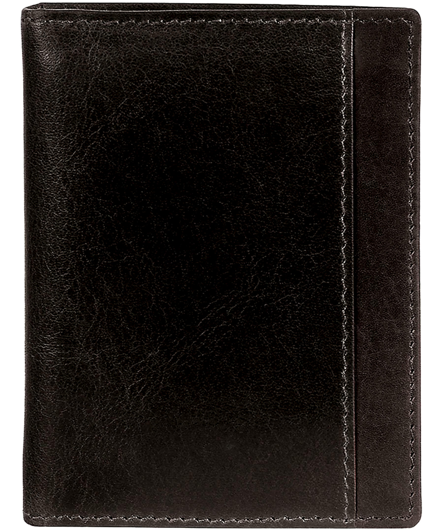 Mancini Leather Goods Men's Casablanca RFID Secure Vertical Wing Wallet Black