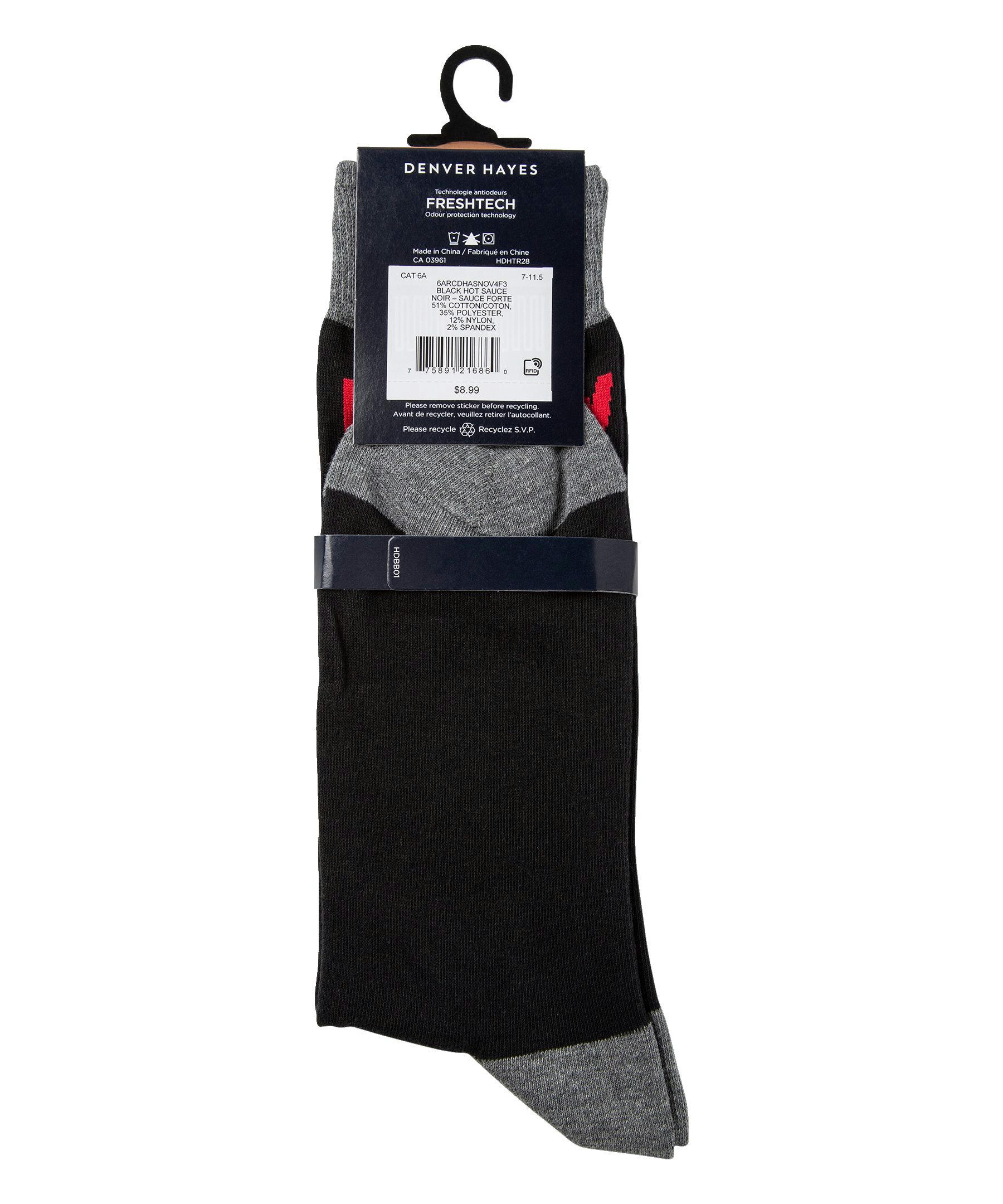 Denver Hayes Men's Novelty Food Pattern Crew Socks