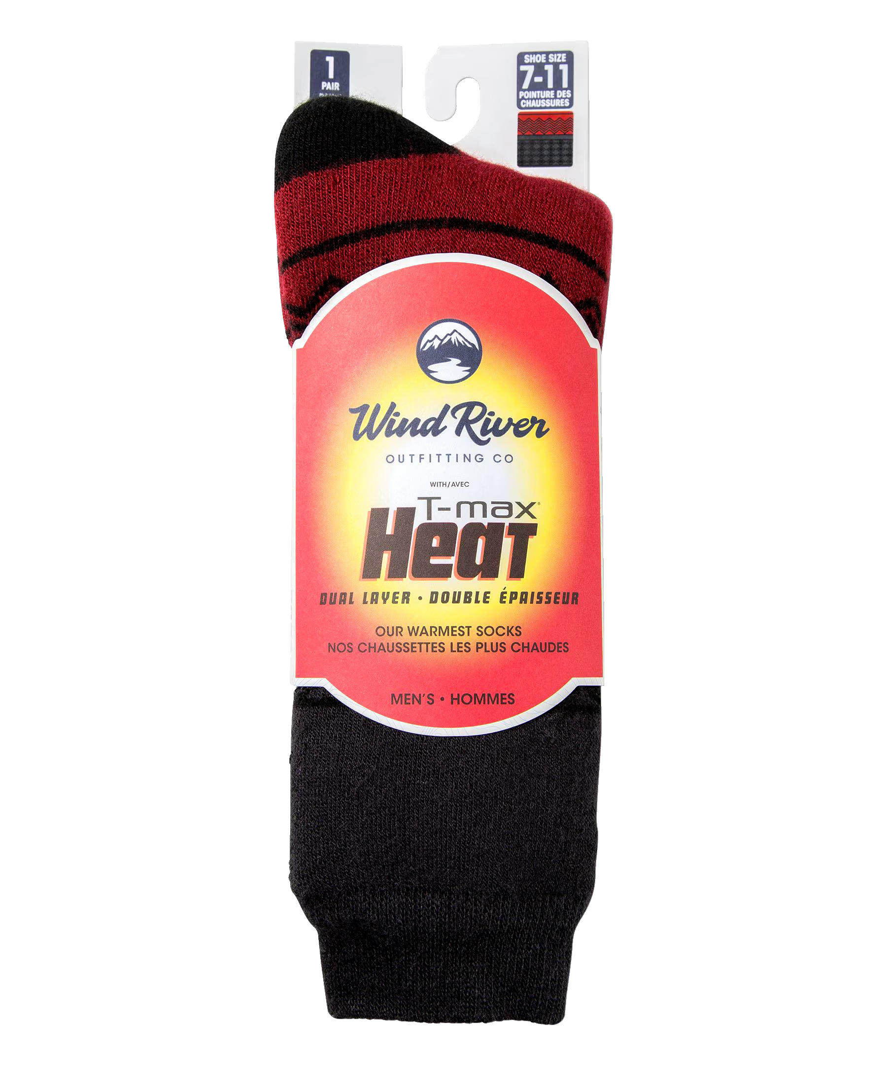 WindRiver Men's T-Max Heat Dual Layer Thermal Boot Socks