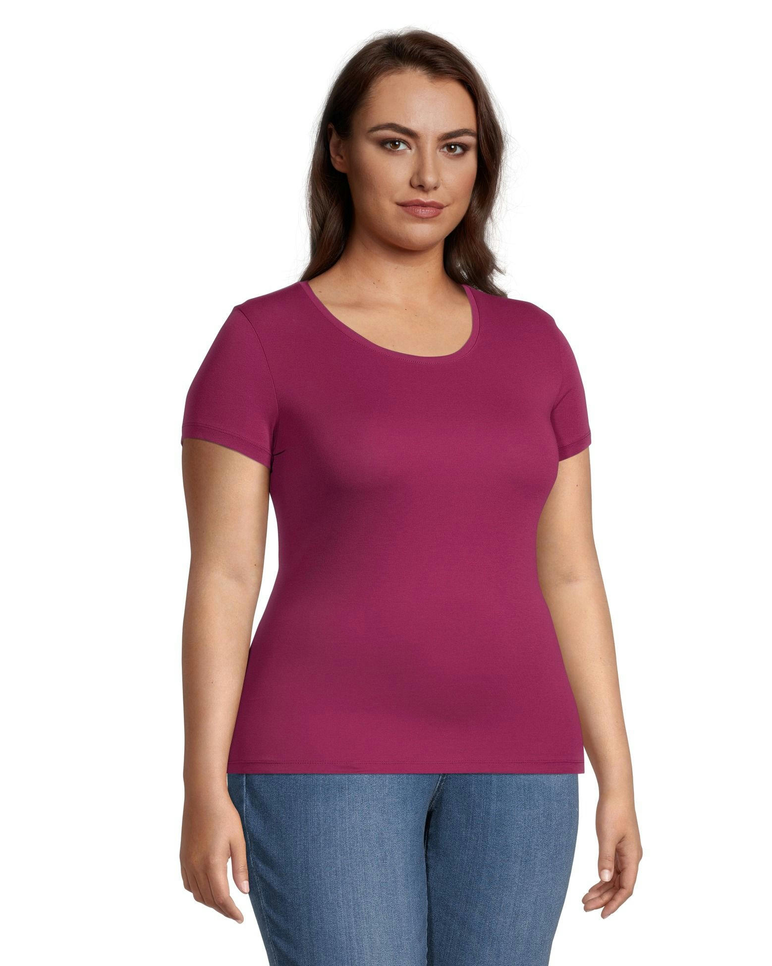 Women's Crewneck Short Sleeve Fitted T Shirt