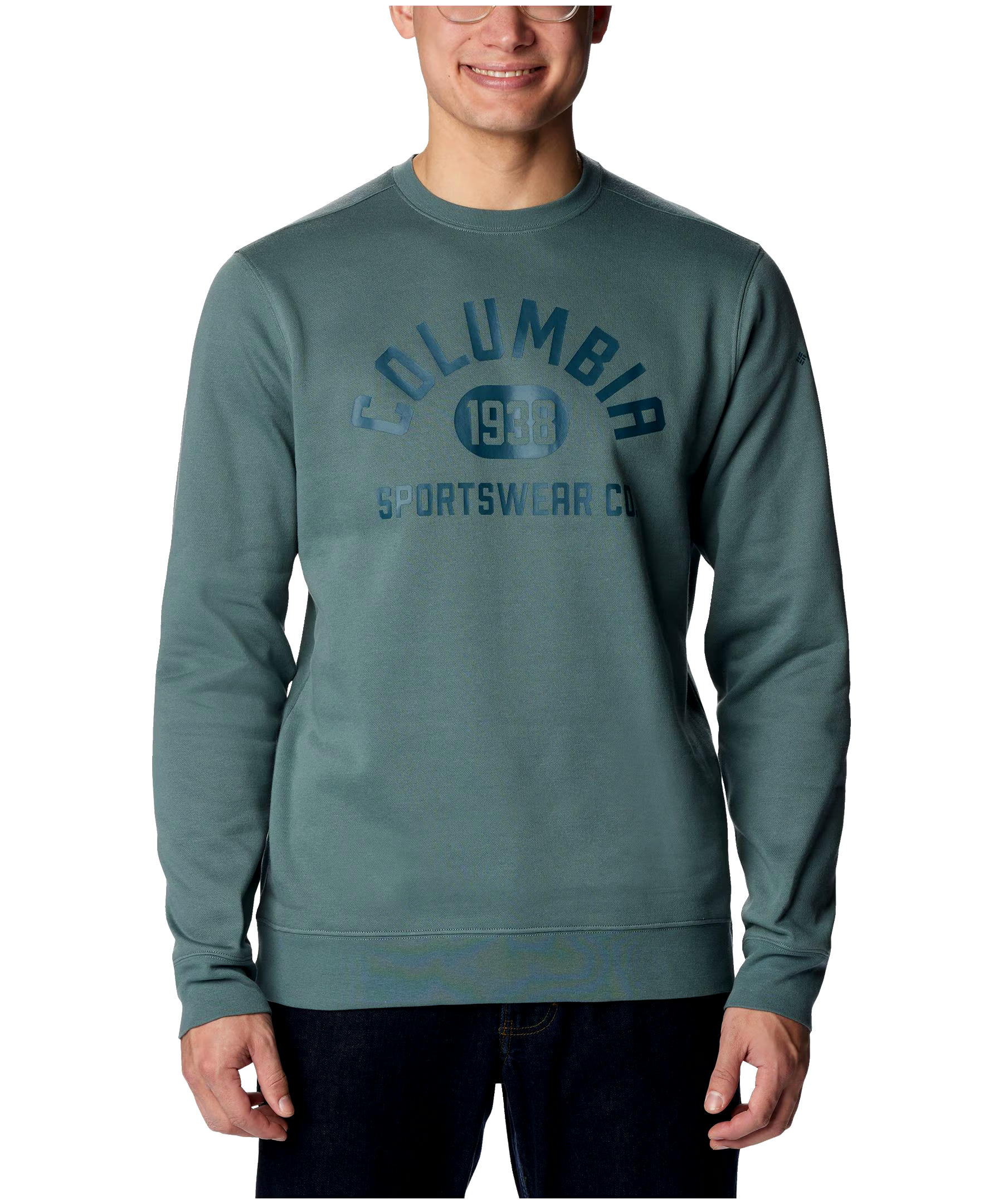 Columbia Men's Trek Classic Fit Logo Graphic Crewneck Pullover Sweatshirt