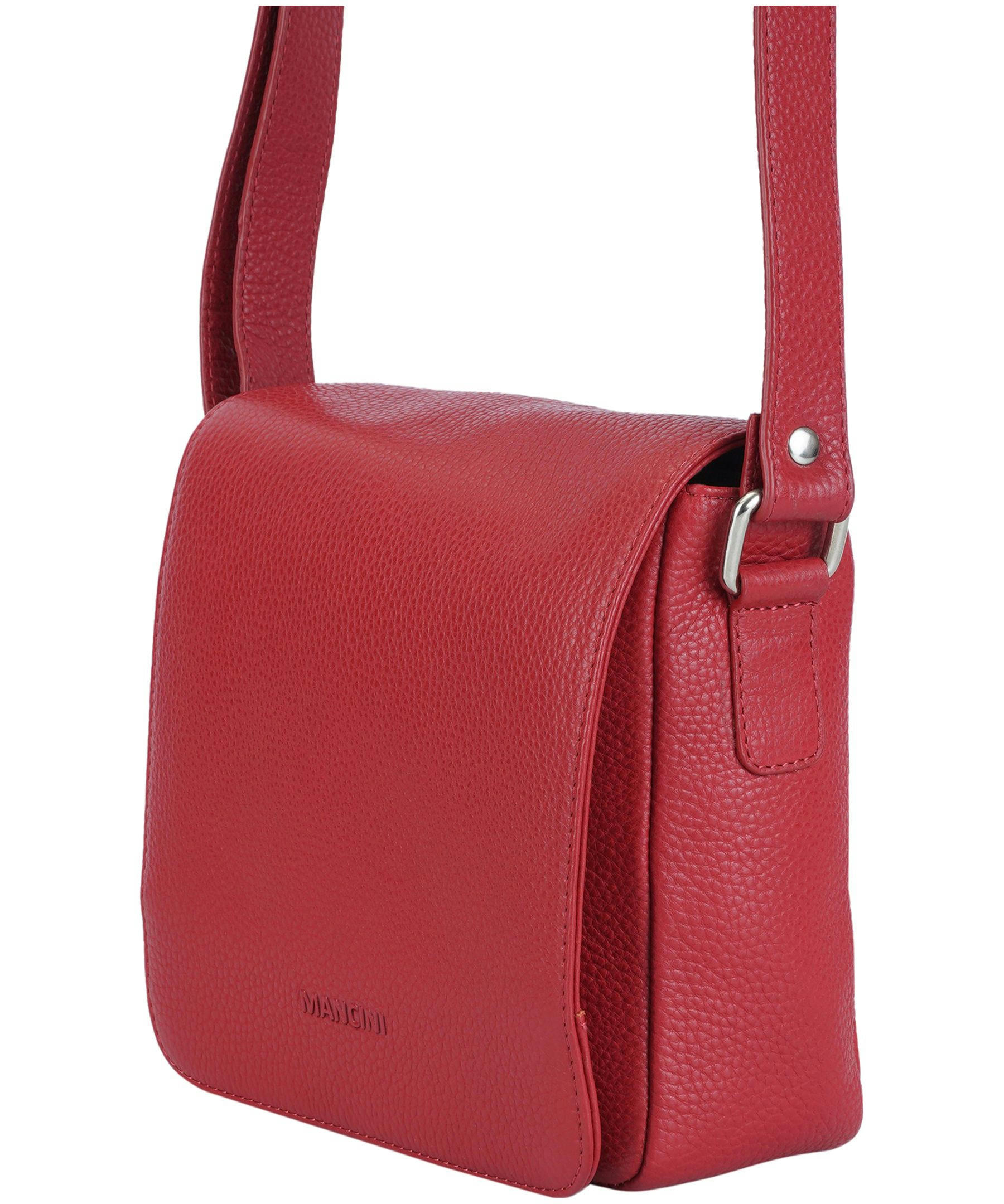 Mancini Leather Goods Women's Pebelled Page Crossbody Bag