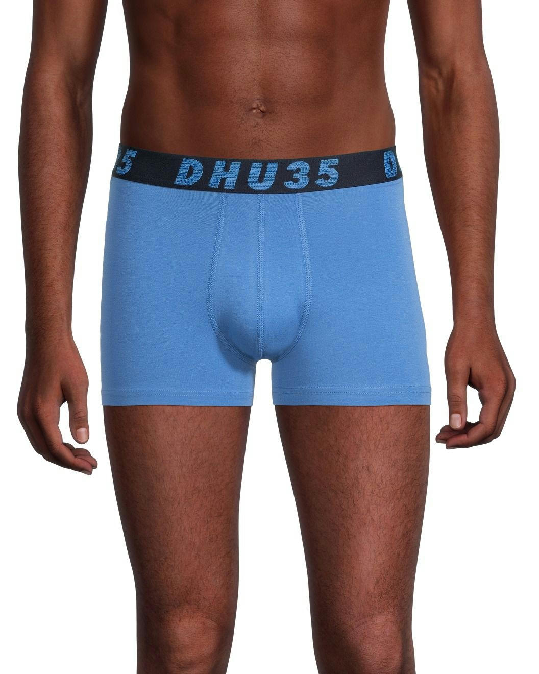 Denver Hayes Men's 2 Pack Fashion Side X Side Cotton Stretch Trunk Briefs with Elastic Waistband