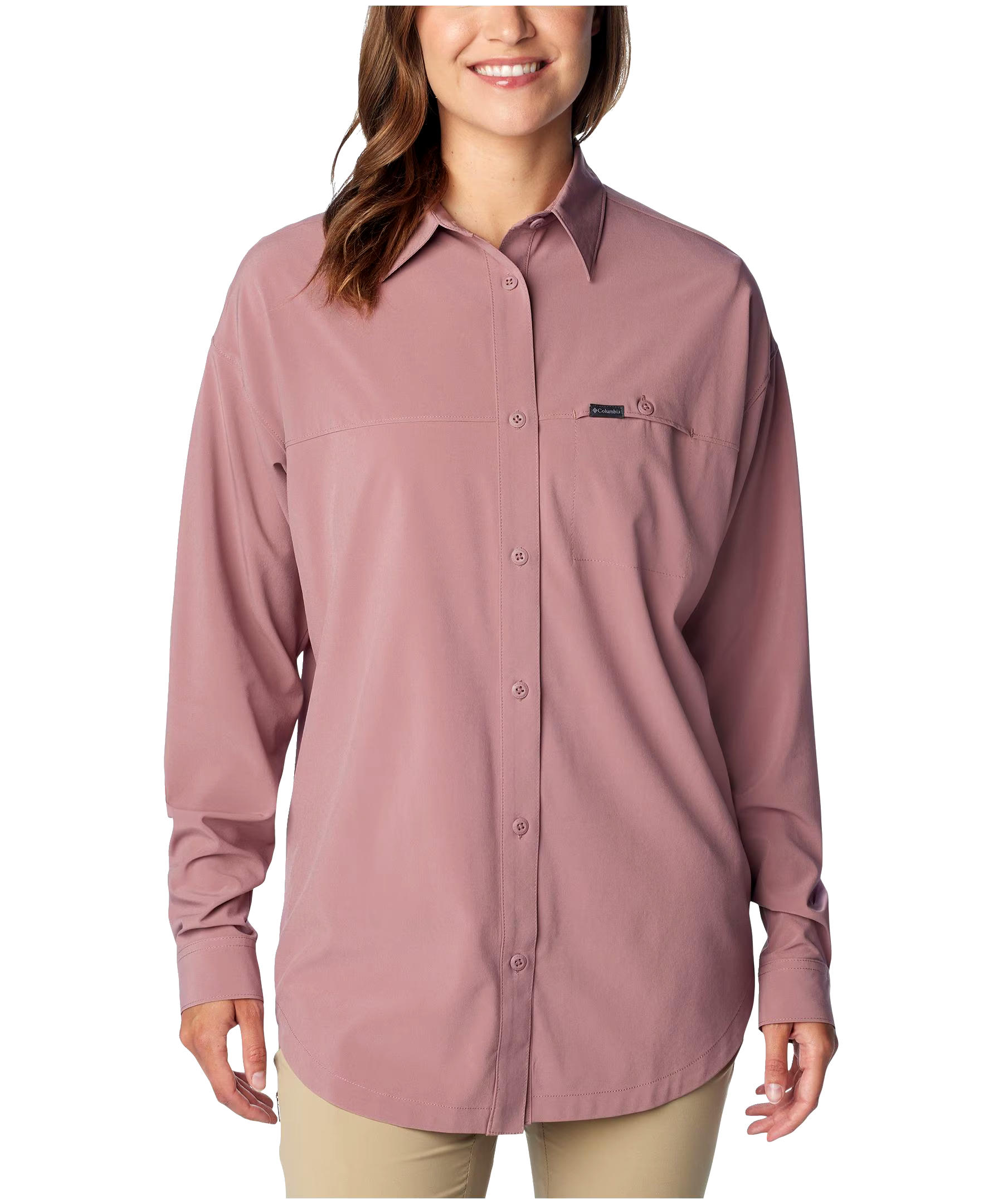 Columbia Women's Boundless Trek Omni-Shade™ Long Sleeve Button Down Shirt