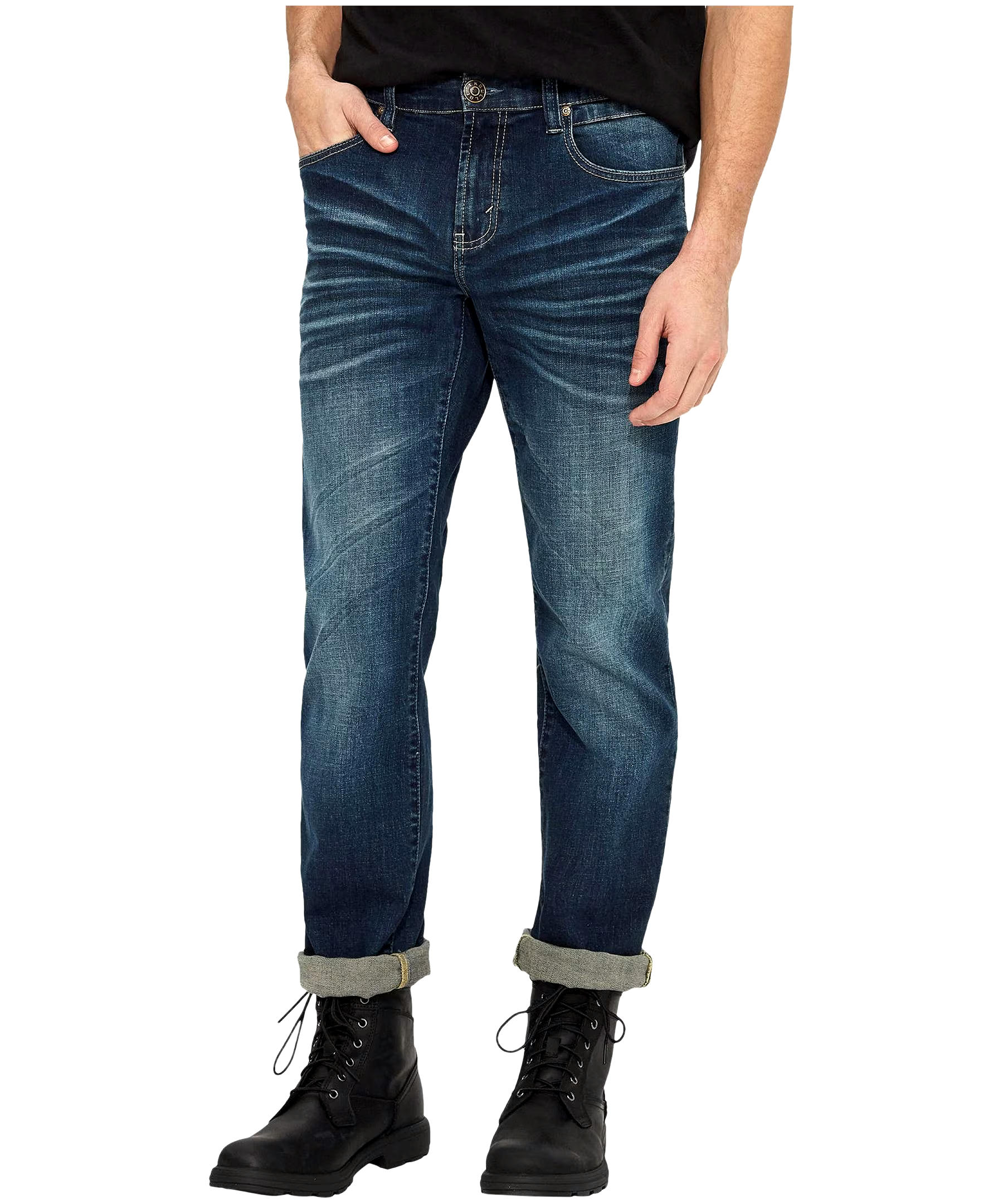 Black Bull Men's Mad Regular Fit Jeans - Dark Wash -