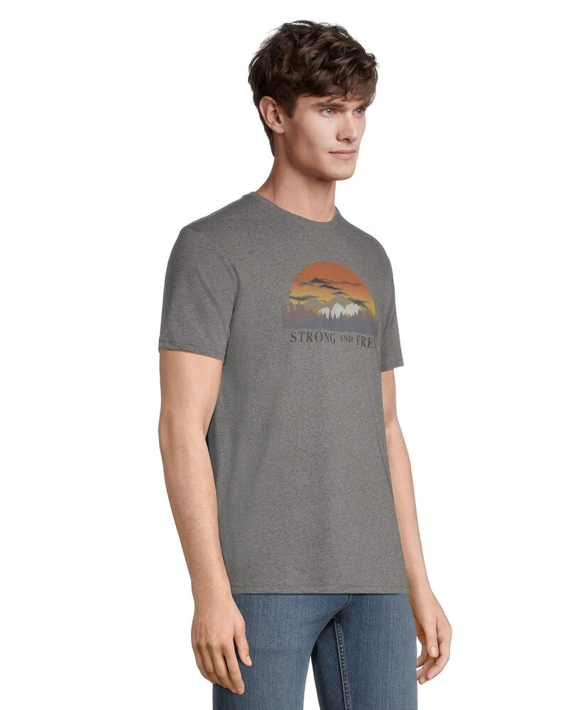 Logo T-Shirt Men's Jumpstart Strong and Free Sunset Classic Fit Graphic T Shirt