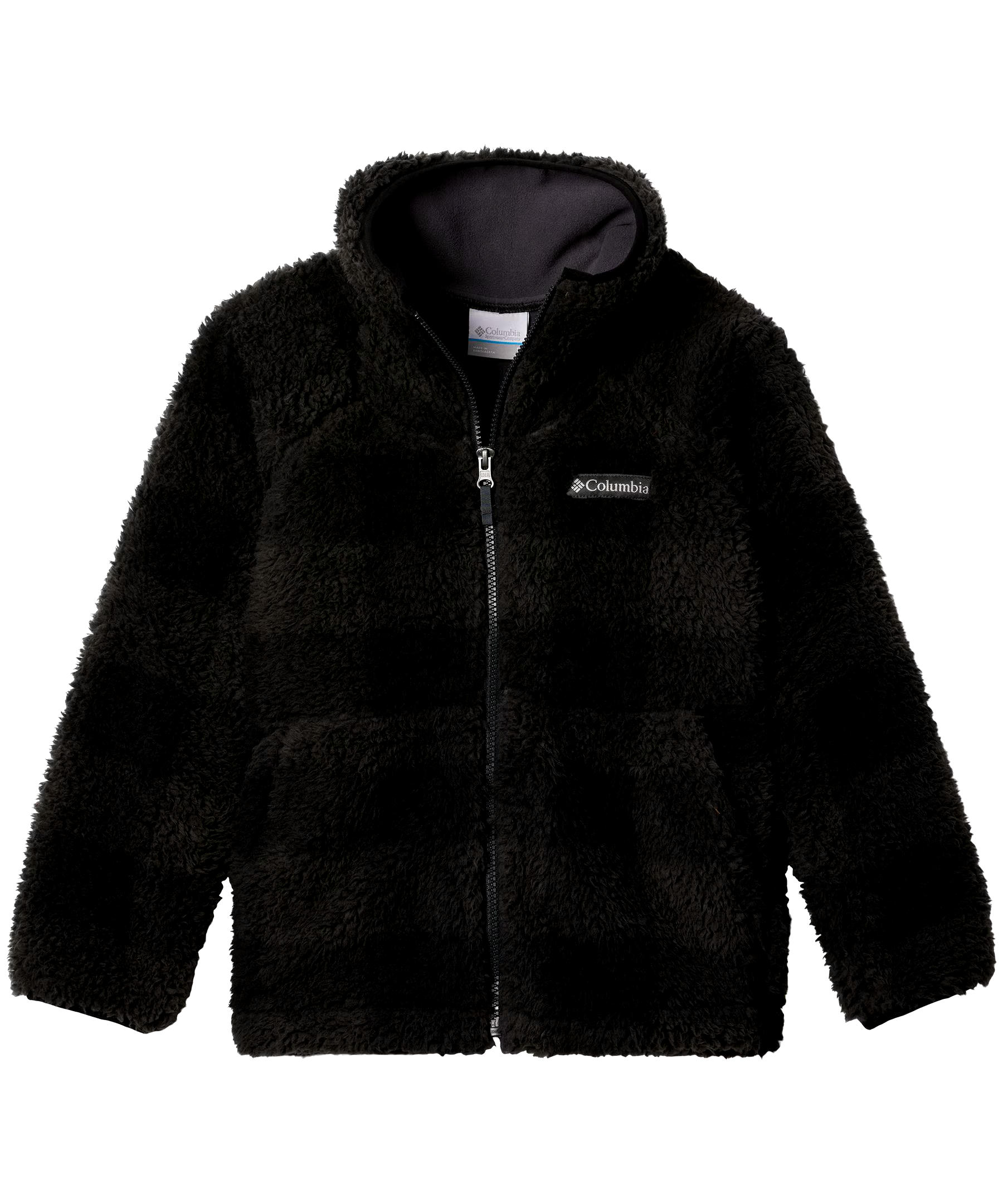 Columbia Kids' Unisex 7-16 Years Winter Pass Printed Sherpa Winter Jacket - Black Red