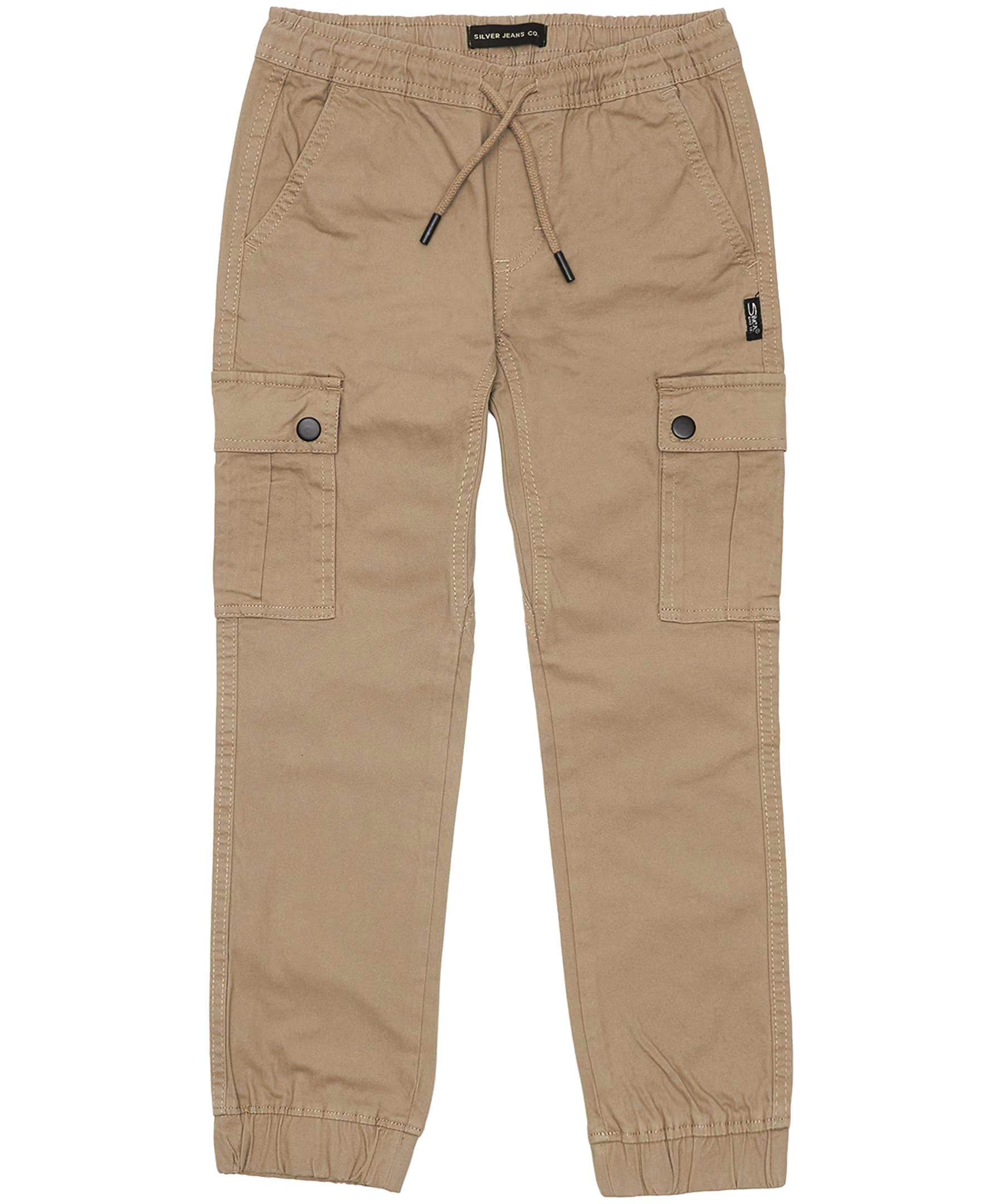 Silver Youth Boy's Cairo Elastic Waist Cargo Joggers