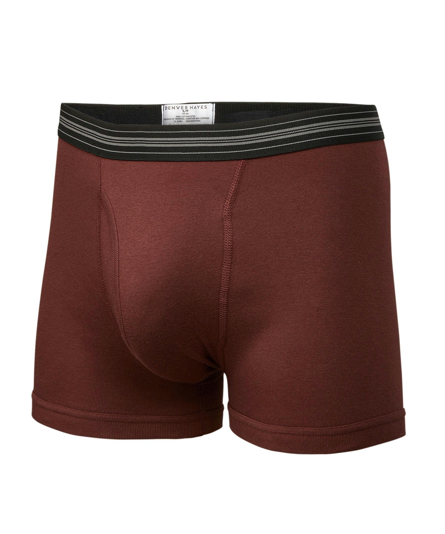 Denver Hayes Men's 3 Pack Solid Boxer Briefs