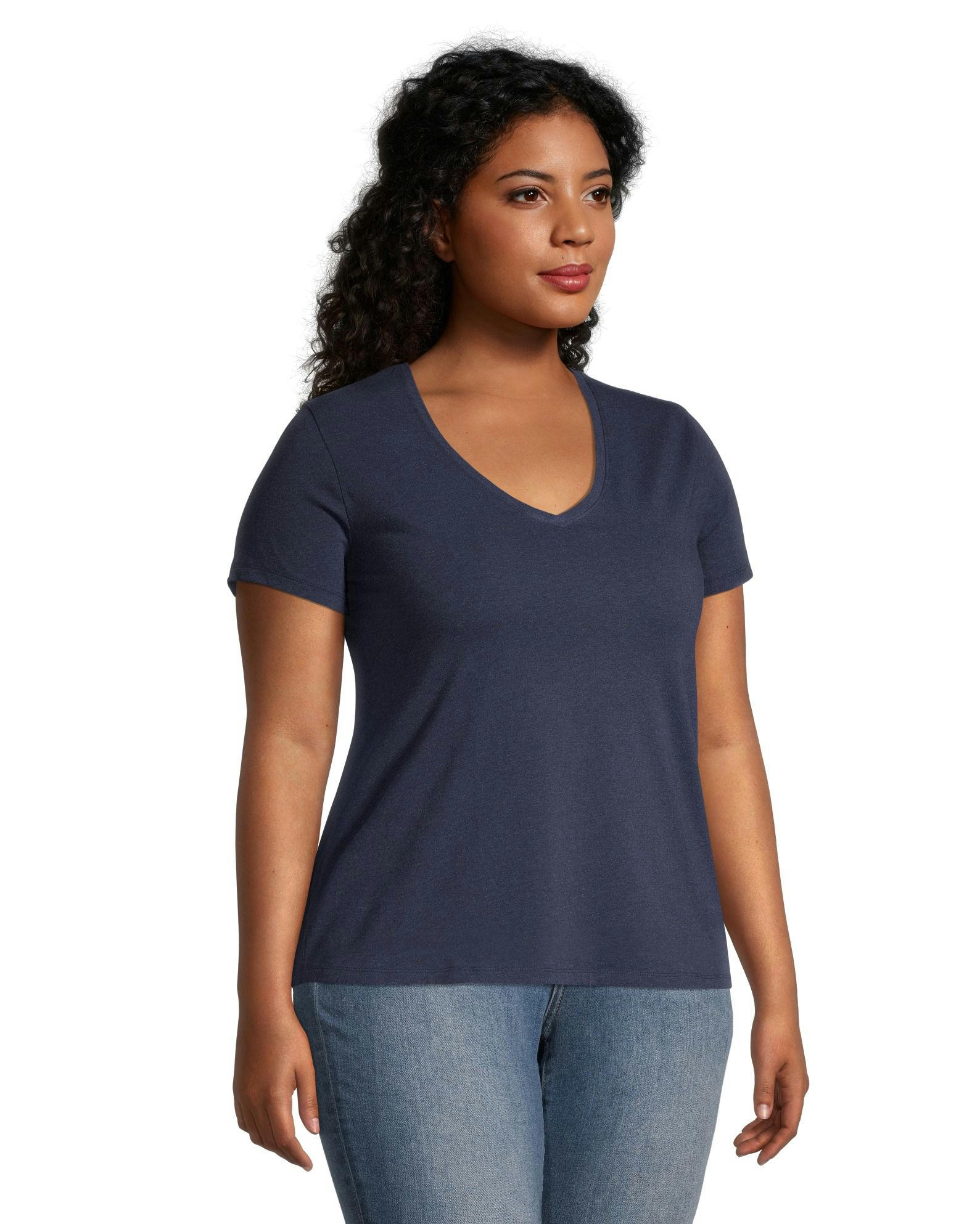 Denver Hayes Women's Semi-Fitted V-Neck T Shirt