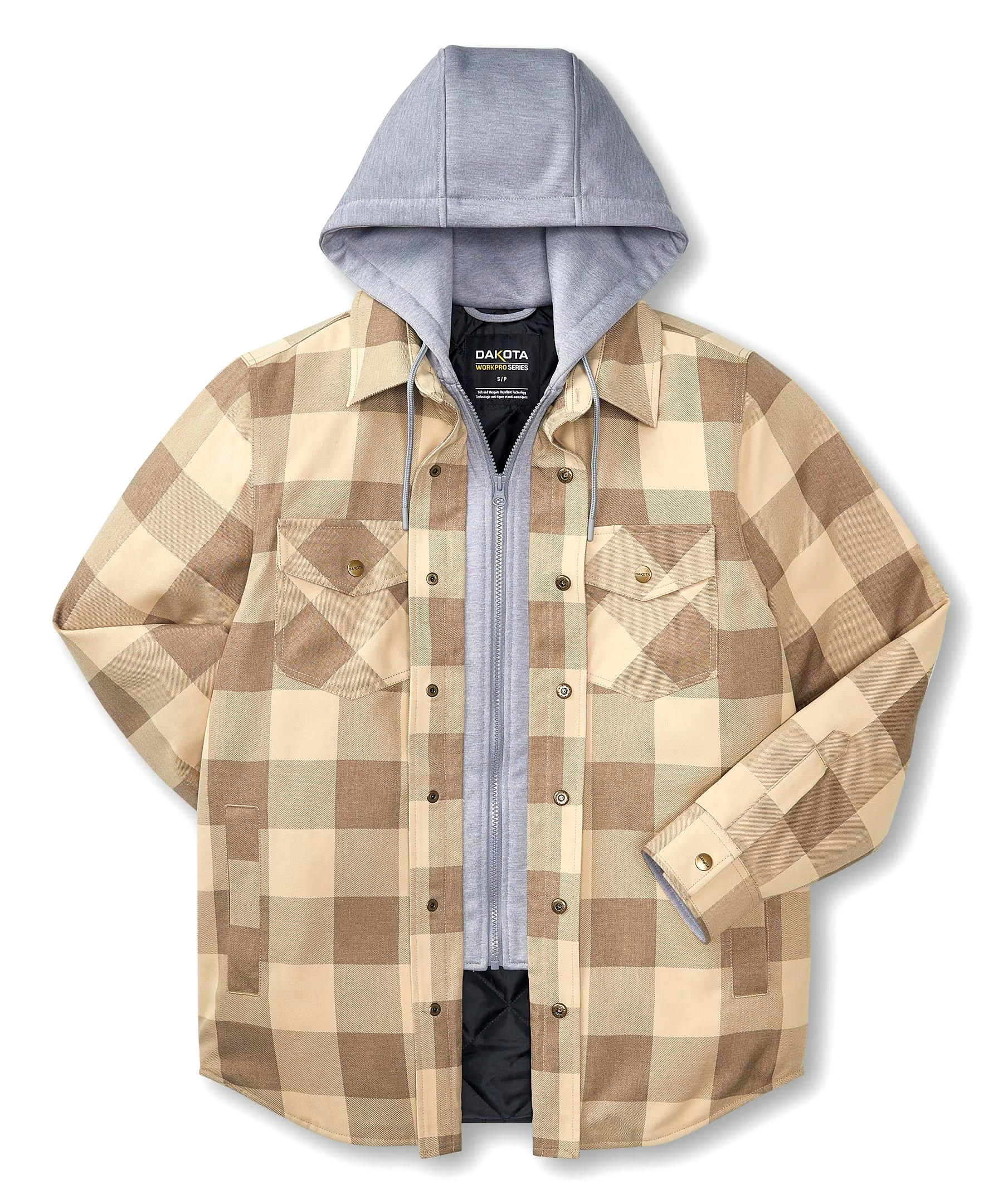 Dakota WorkPro Series Tick and Mosquito Repellant Quilted Flannel Work Shirt