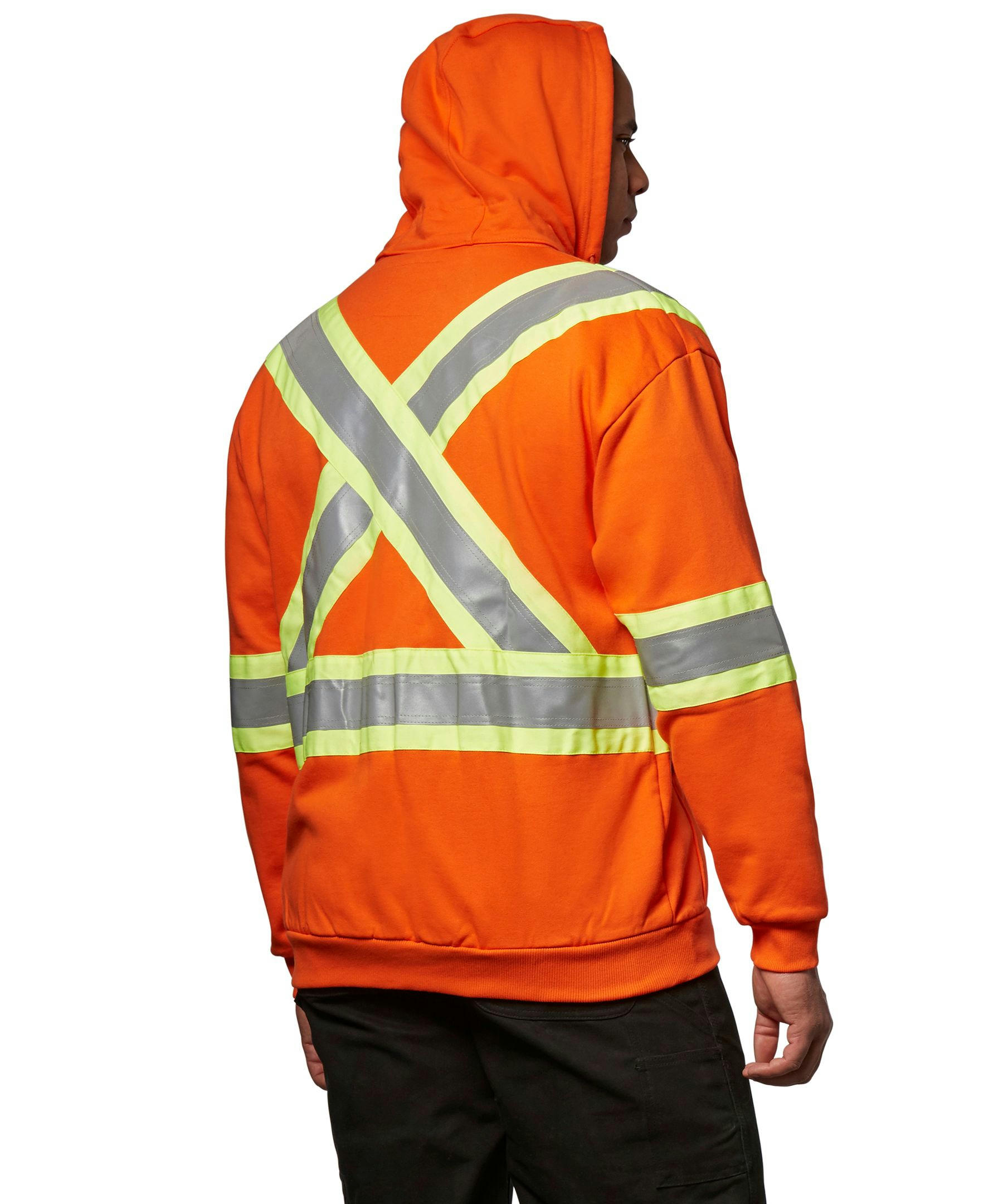 Pioneer Men's CSA Z462 & Z96 Flame Resistance Hi Vis Heavyweight Safety Hoodie - Orange