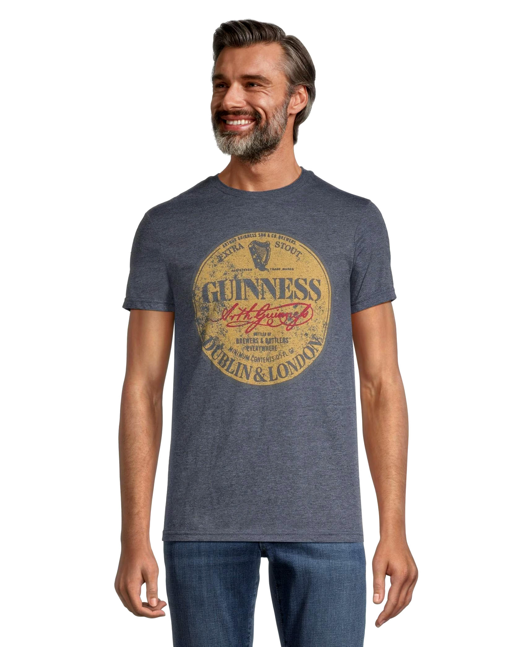 Logo T-Shirt Men's Guinness Crewneck Graphic T Shirt