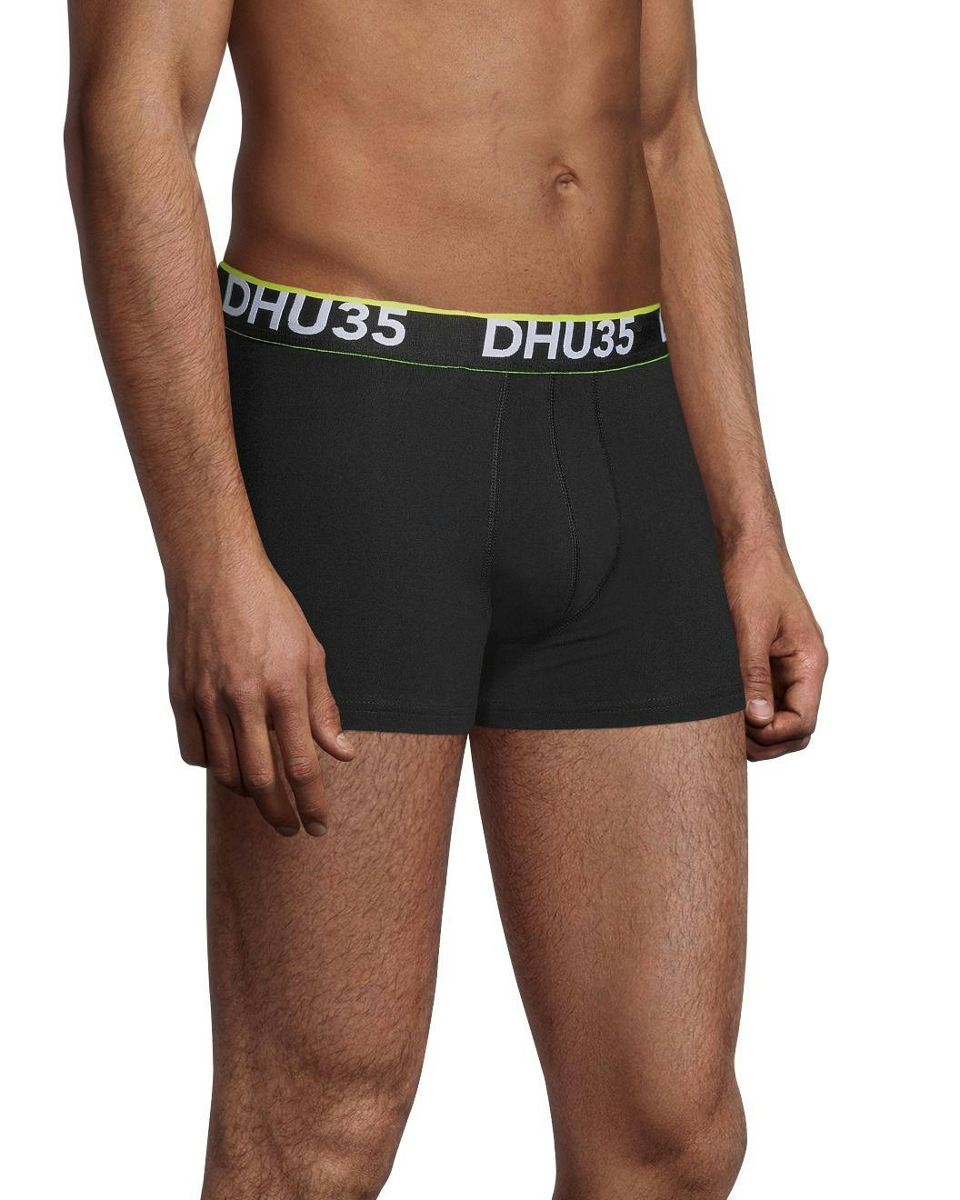 Denver Hayes Men's 2 Pack Fashion Side X Side Cotton Stretch Trunk Briefs with Elastic Waistband